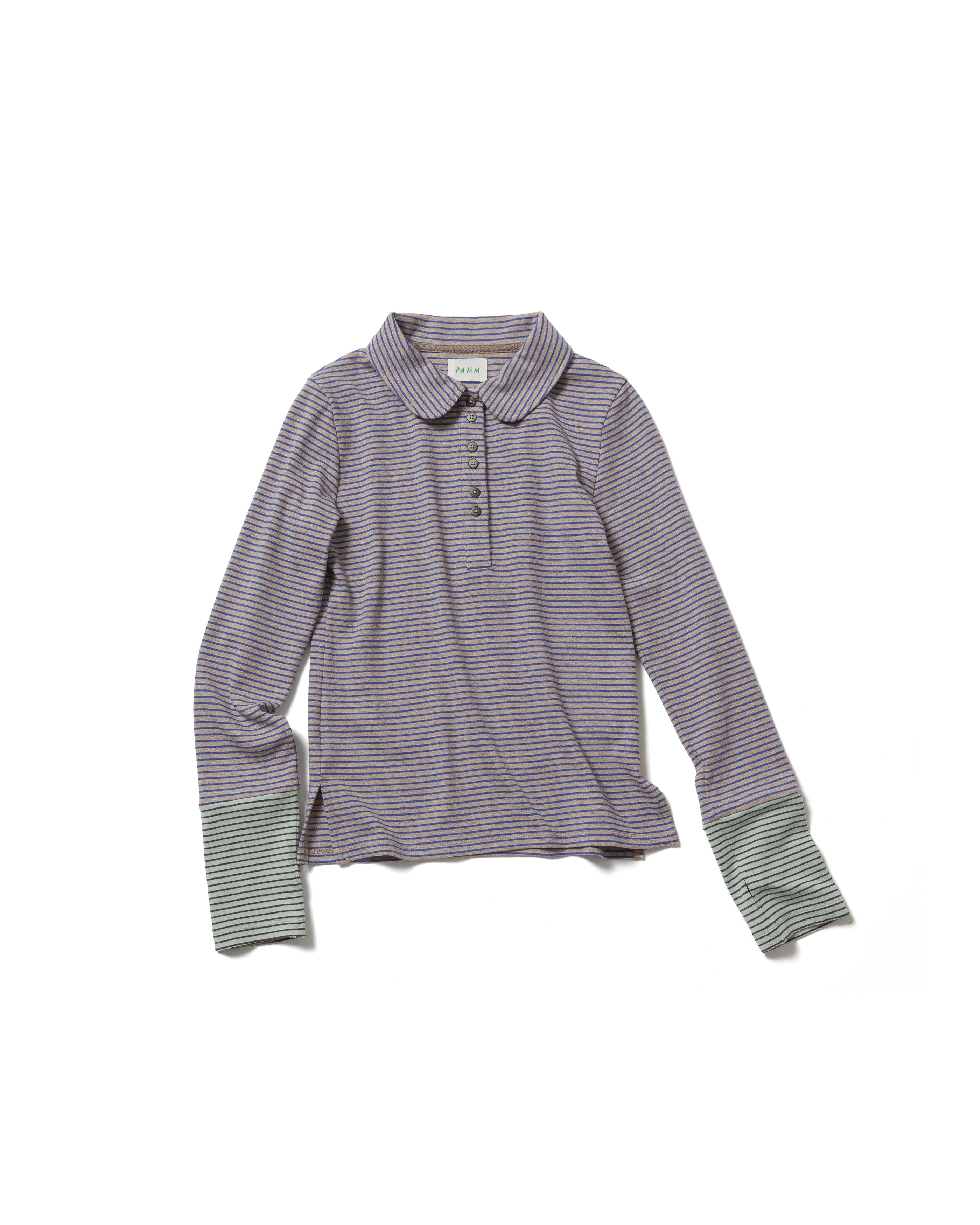 罫線のボーダーポロトップス – pamm.officialstore