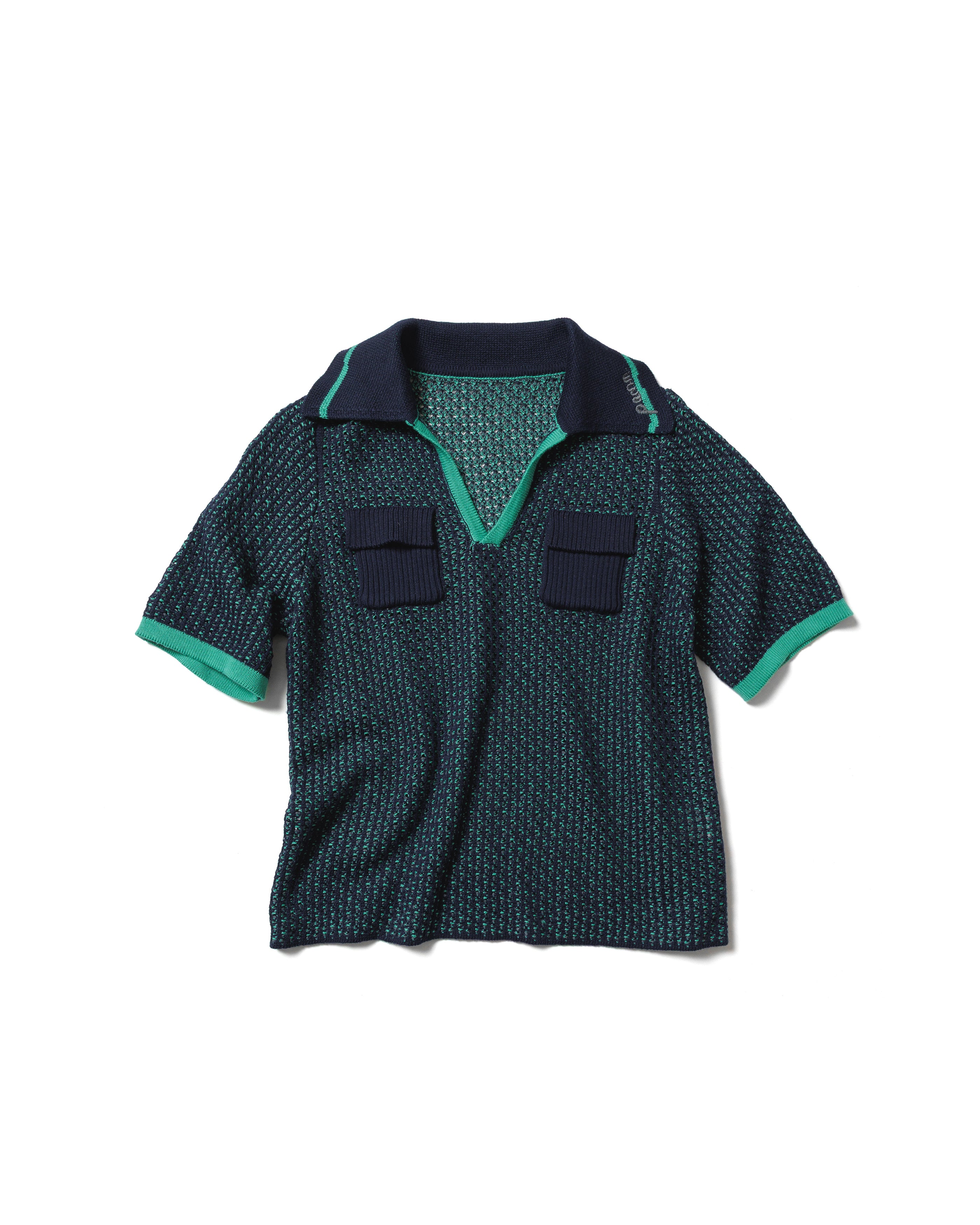 線と文字のメッシュニットポロ – pamm.officialstore