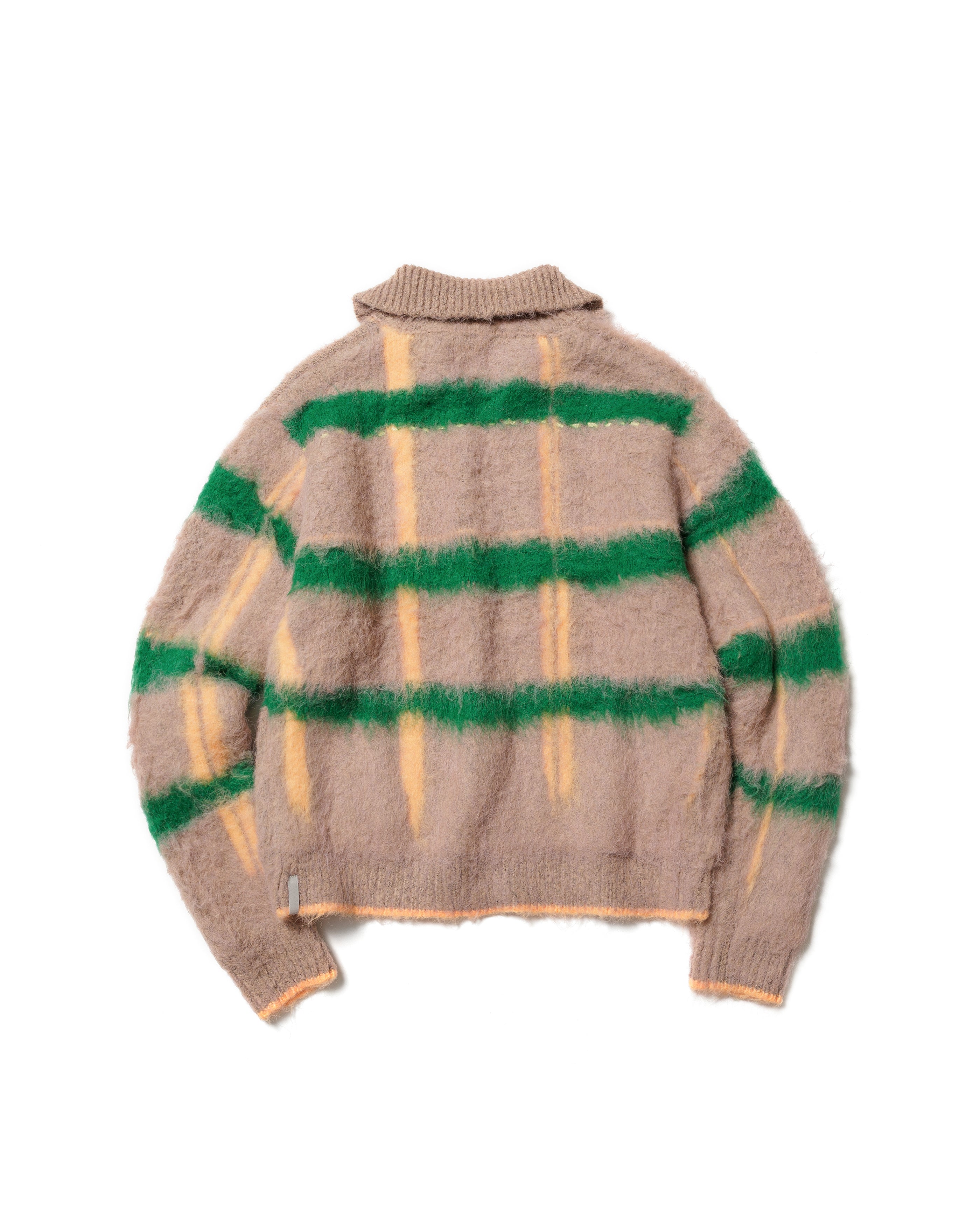 透明な空気のチェックジップニット – pamm.officialstore