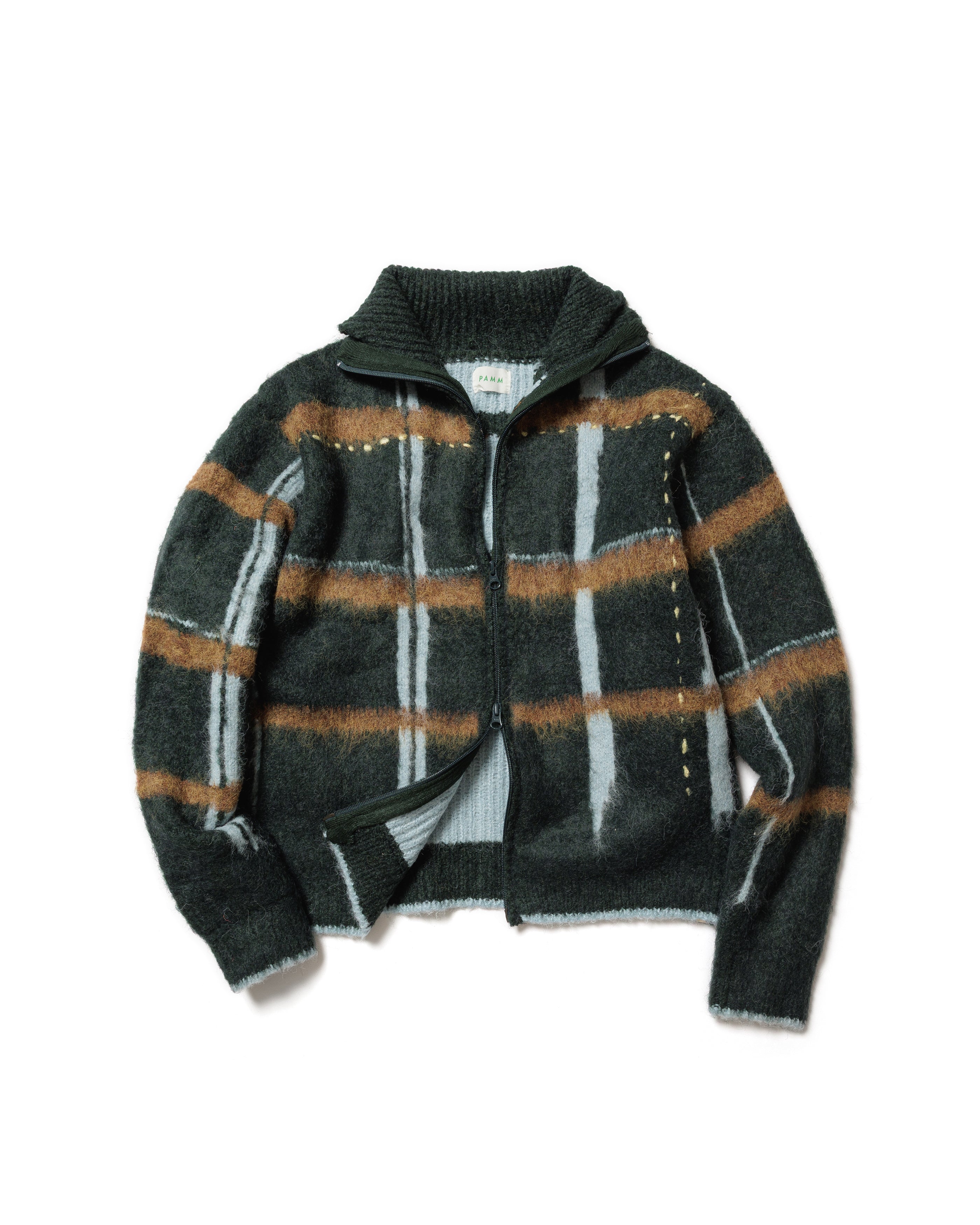 pamm 透明な空気のチェックジップニット 透明な空気のチェックジップニット – pamm.officialstore