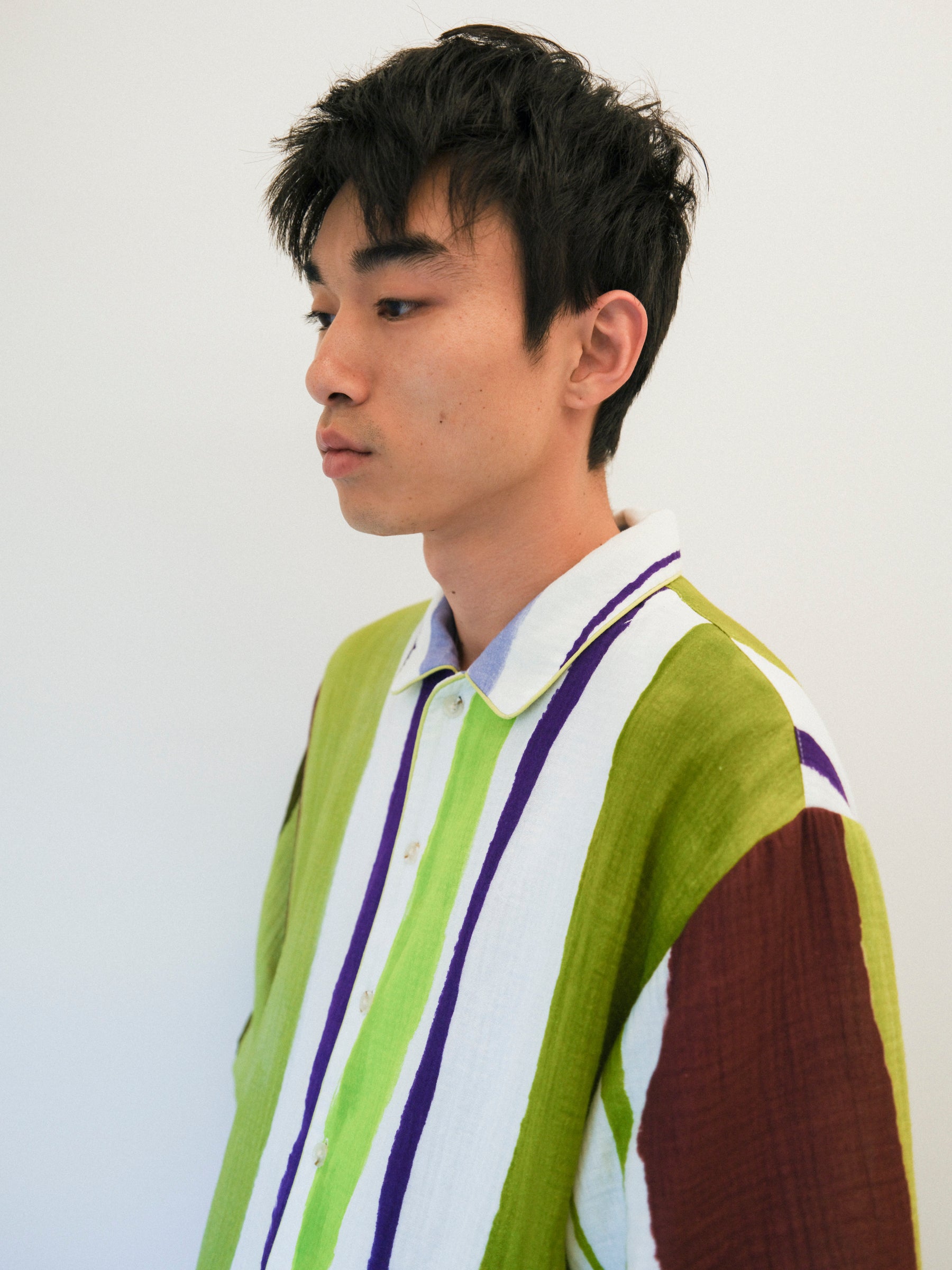 知性のストライプのサマーパジャマ - ガーゼ – pamm.officialstore