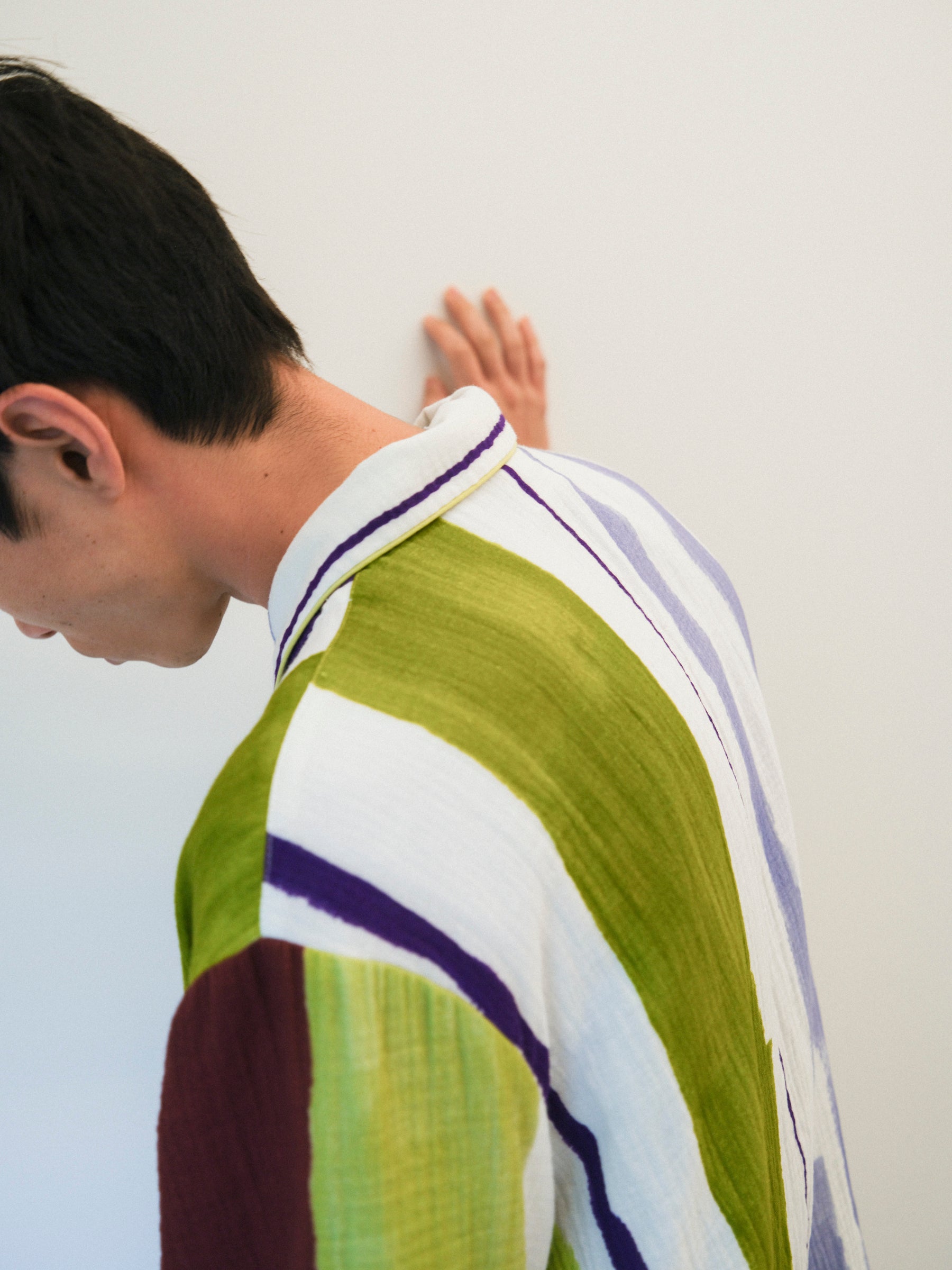 知性のストライプのサマーパジャマ - ガーゼ – pamm.officialstore
