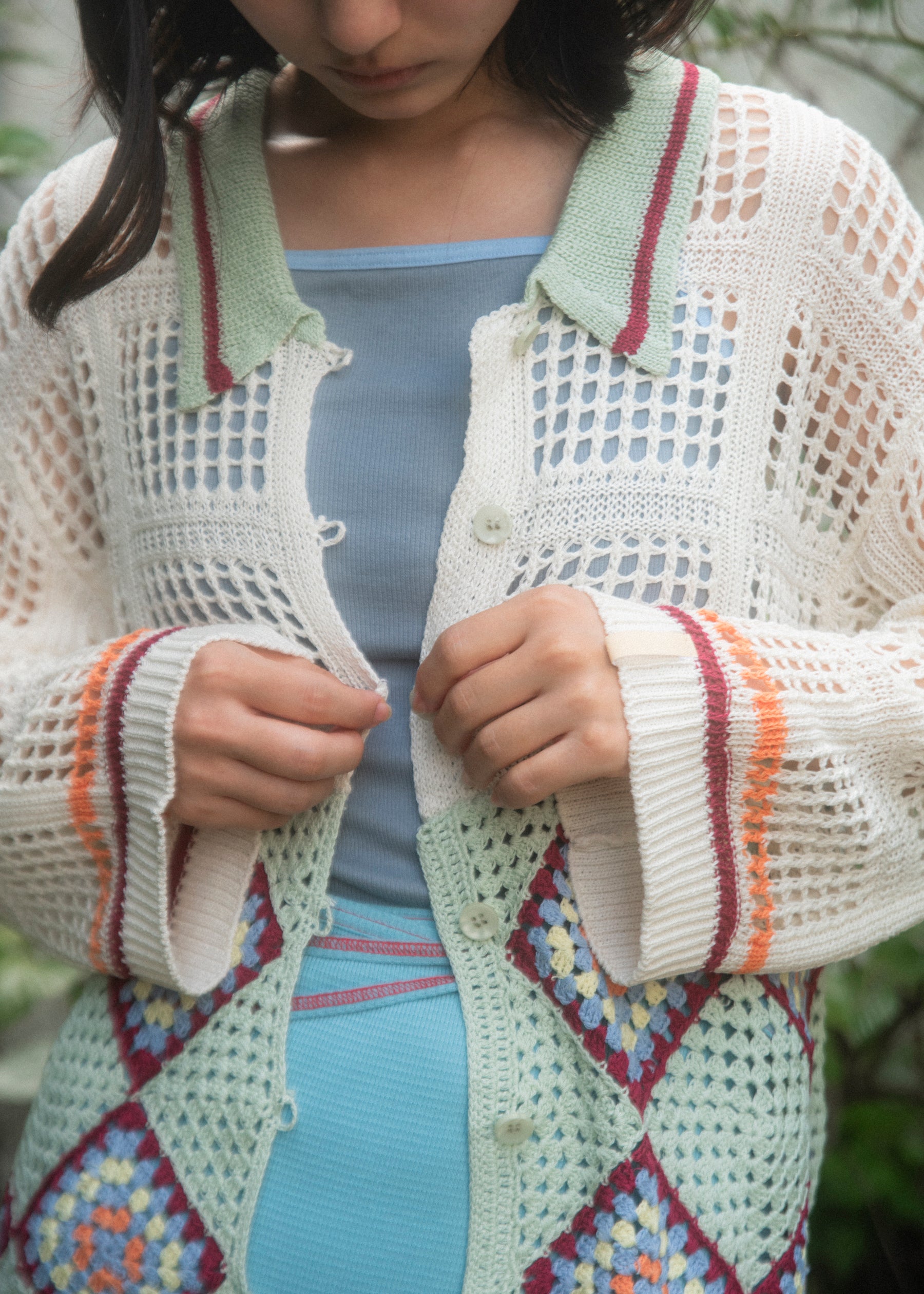 玄関マットのかぎ針編みニットシャツ – pamm.officialstore