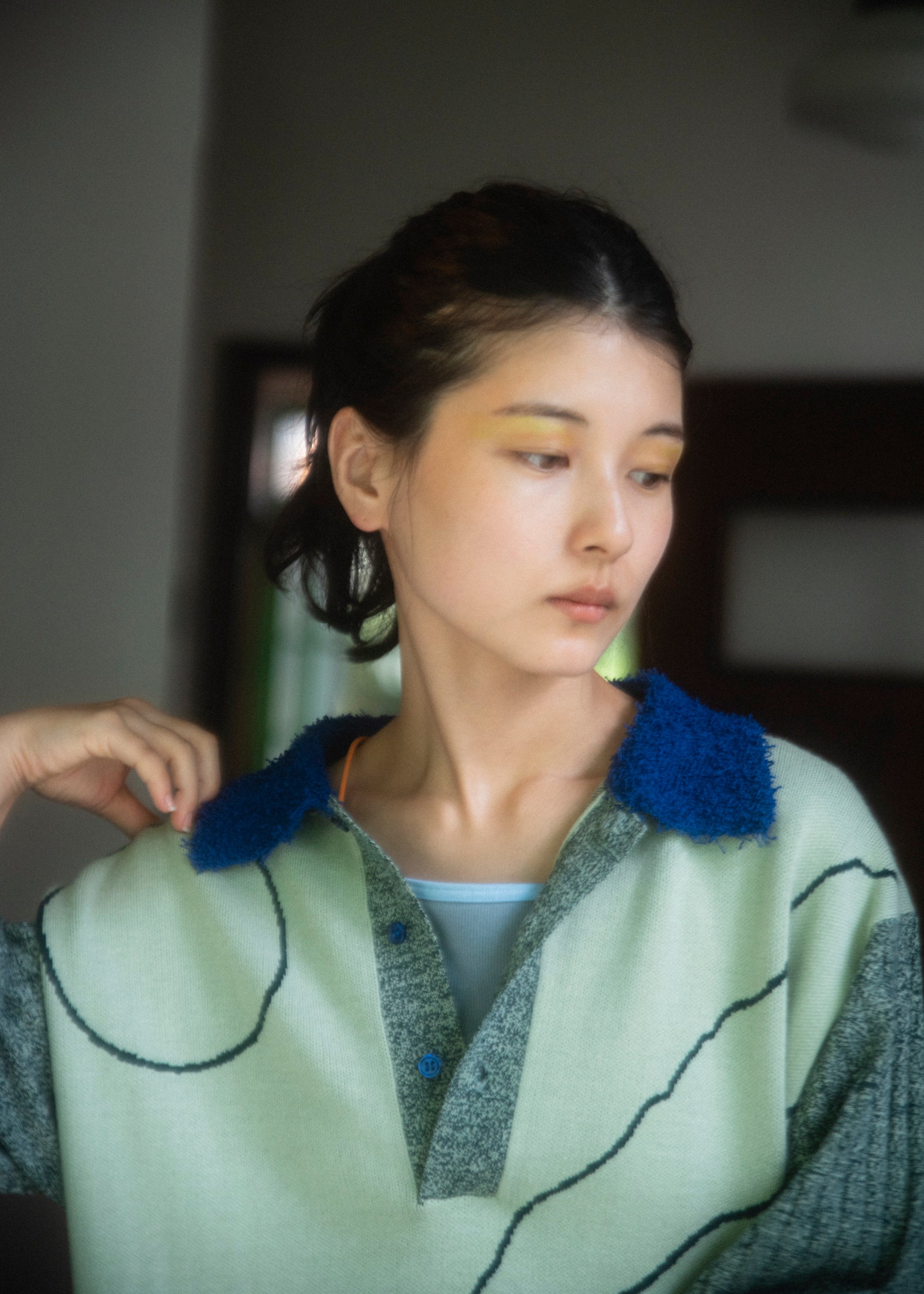 pamm 月のある風景のポロニット(砂漠の月) 月のある風景のニットポロ – pamm.officialstore
