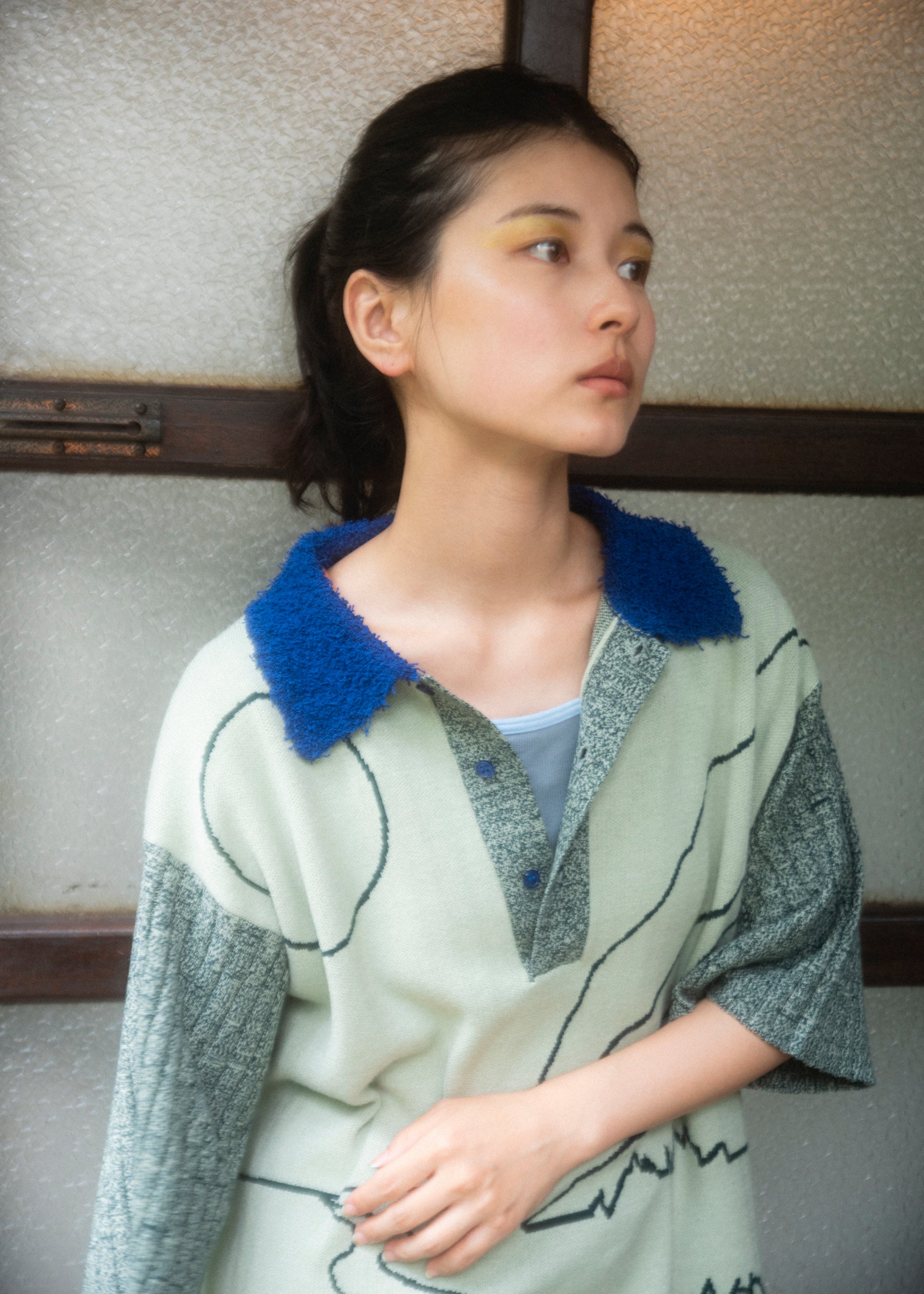 PAMM  パム   月のある風景のサマーニットポロ 【おまけ付き】 PAMM パム 月のある風景のサマーニットポロ 【おまけ付き】 PAMM