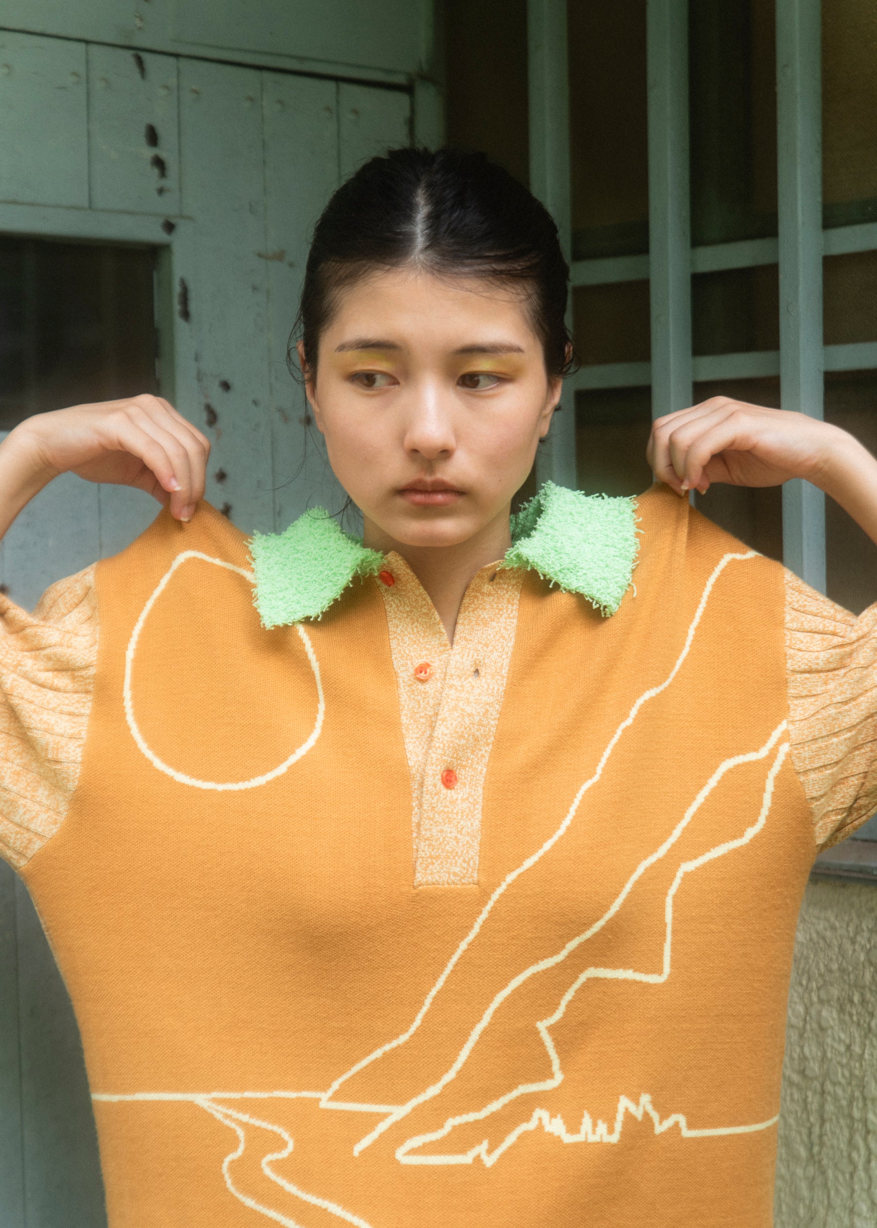 PAMM 月のある風景のニットポロ 森の月 月のある風景のニットポロ – pamm.officialstore