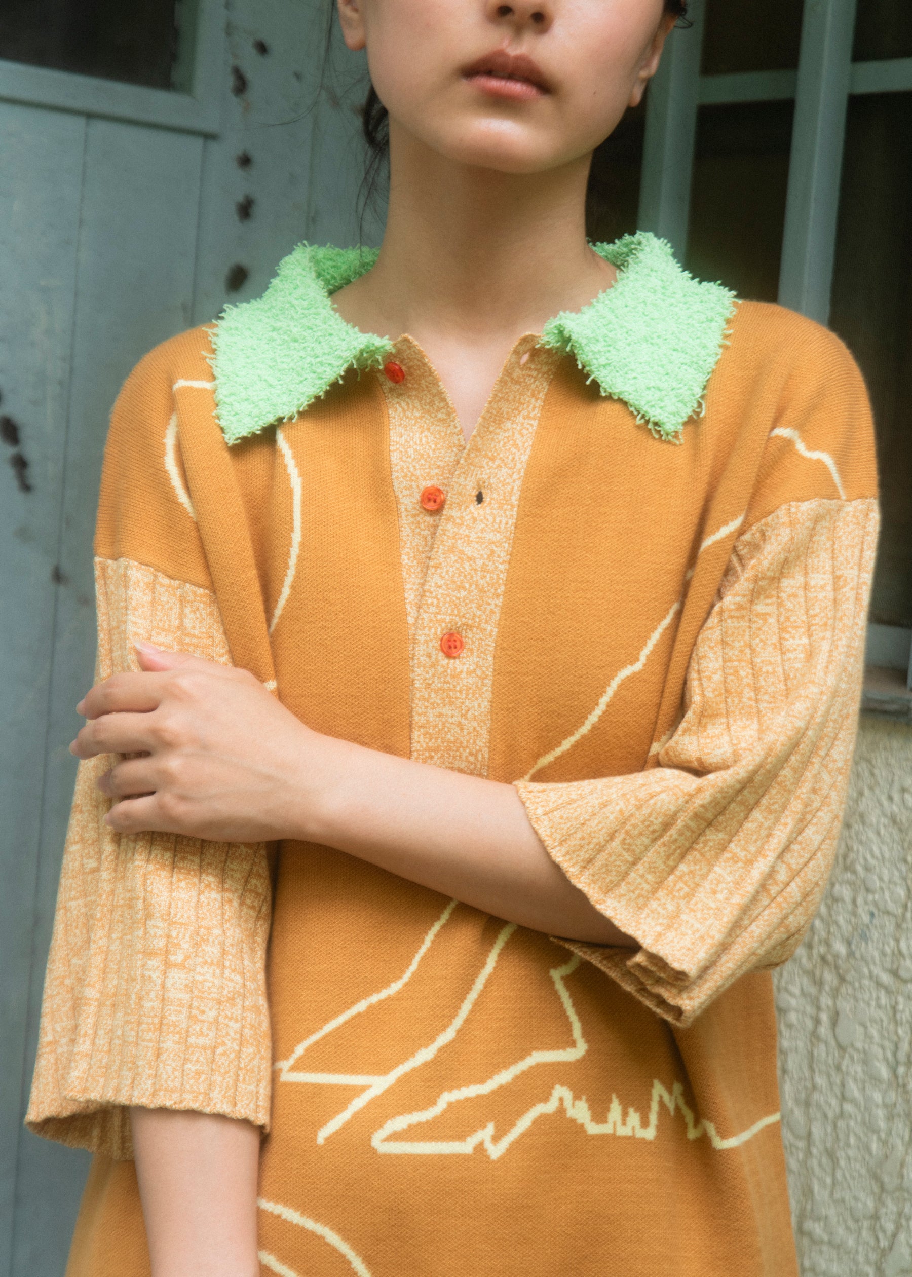 ted pamm 月のある風景のポロニット(砂漠の月) 月のある風景のニットポロ – pamm.officialstore