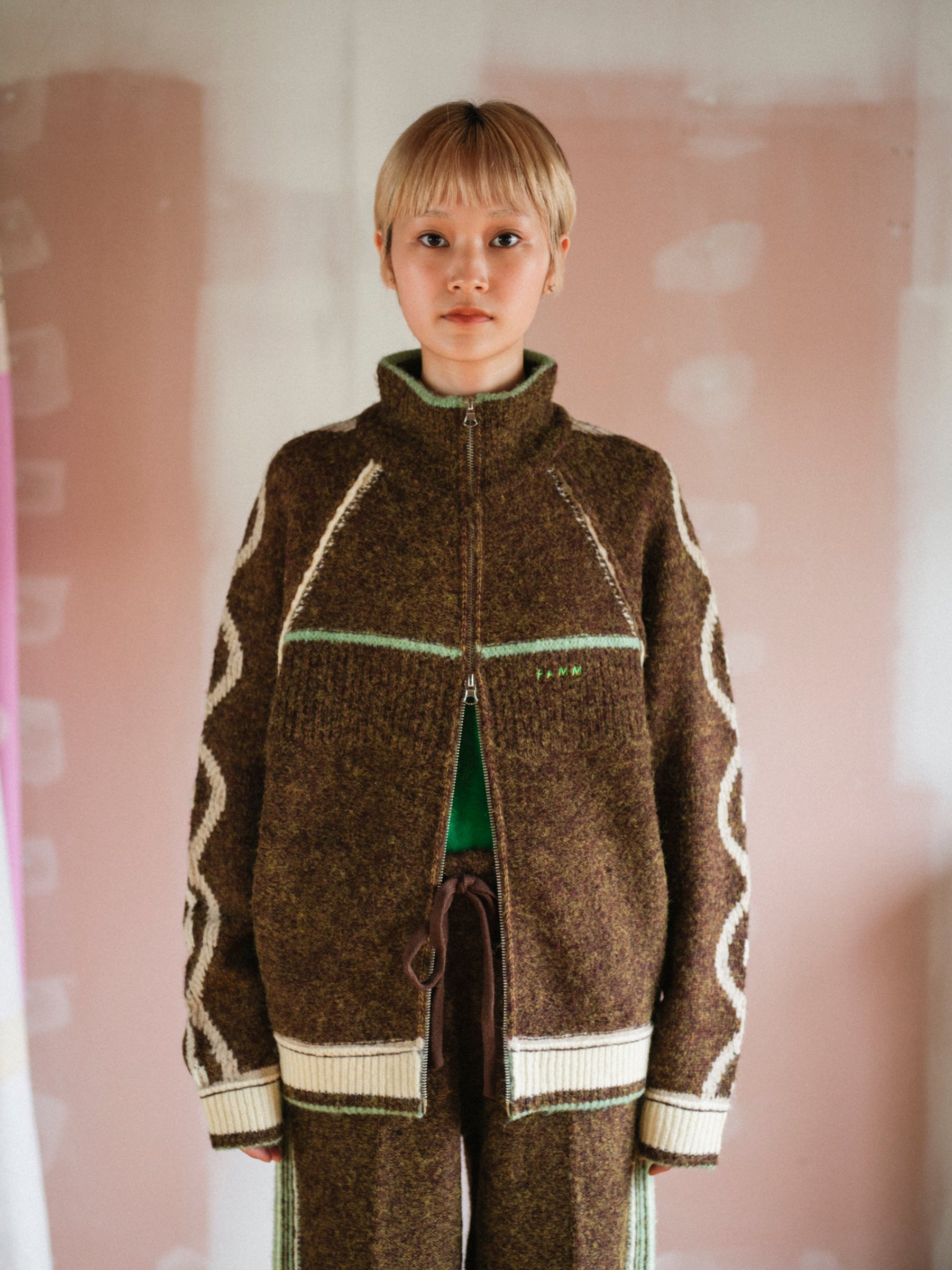 PAMM ホームウェアのニットトラックジャケット　未使用　サイズ2 ホームウェアのニットトラックジャケット – pamm.officialstore