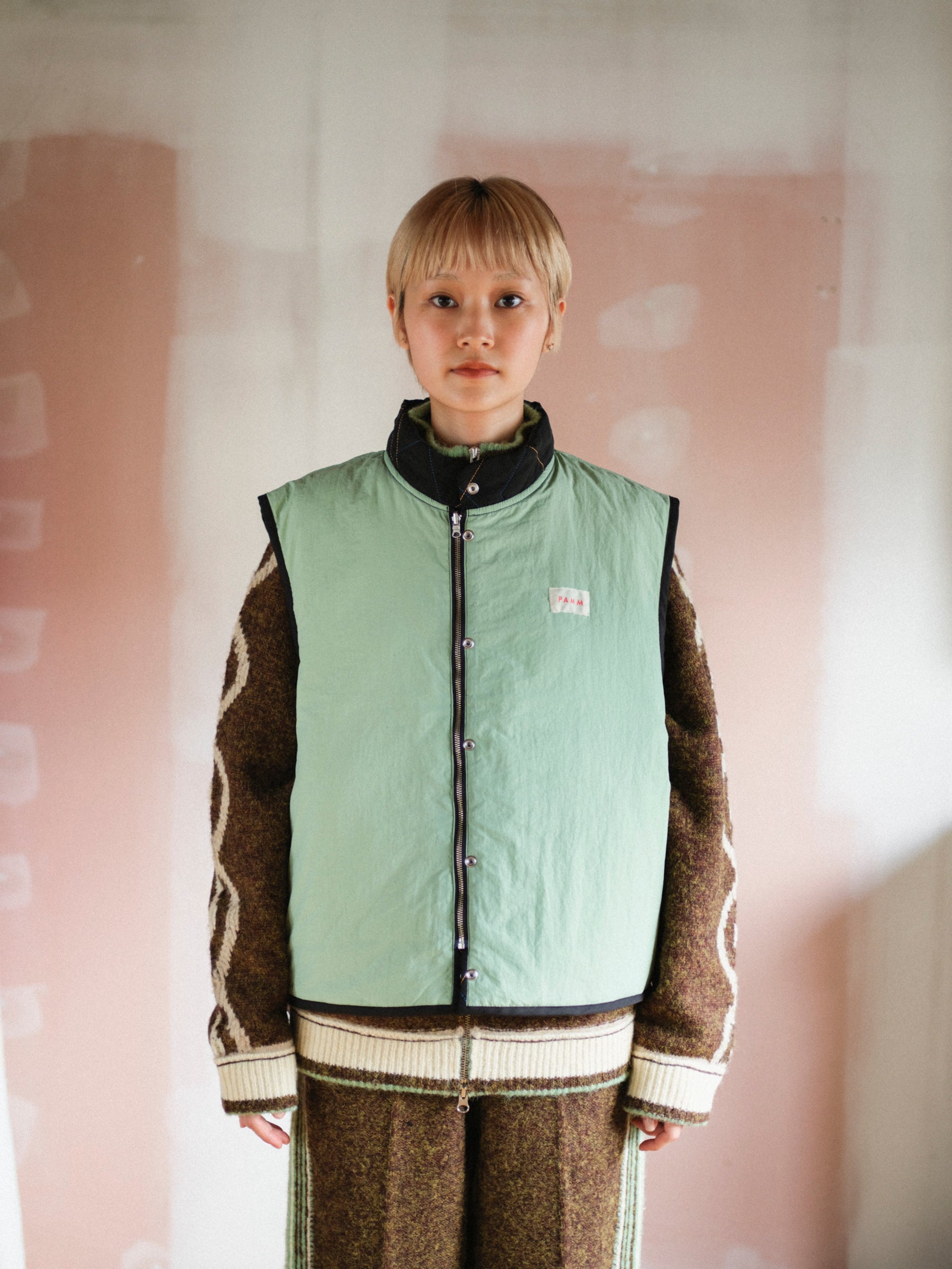 時計じかけのアーガイルキルティングベスト – pamm.officialstore