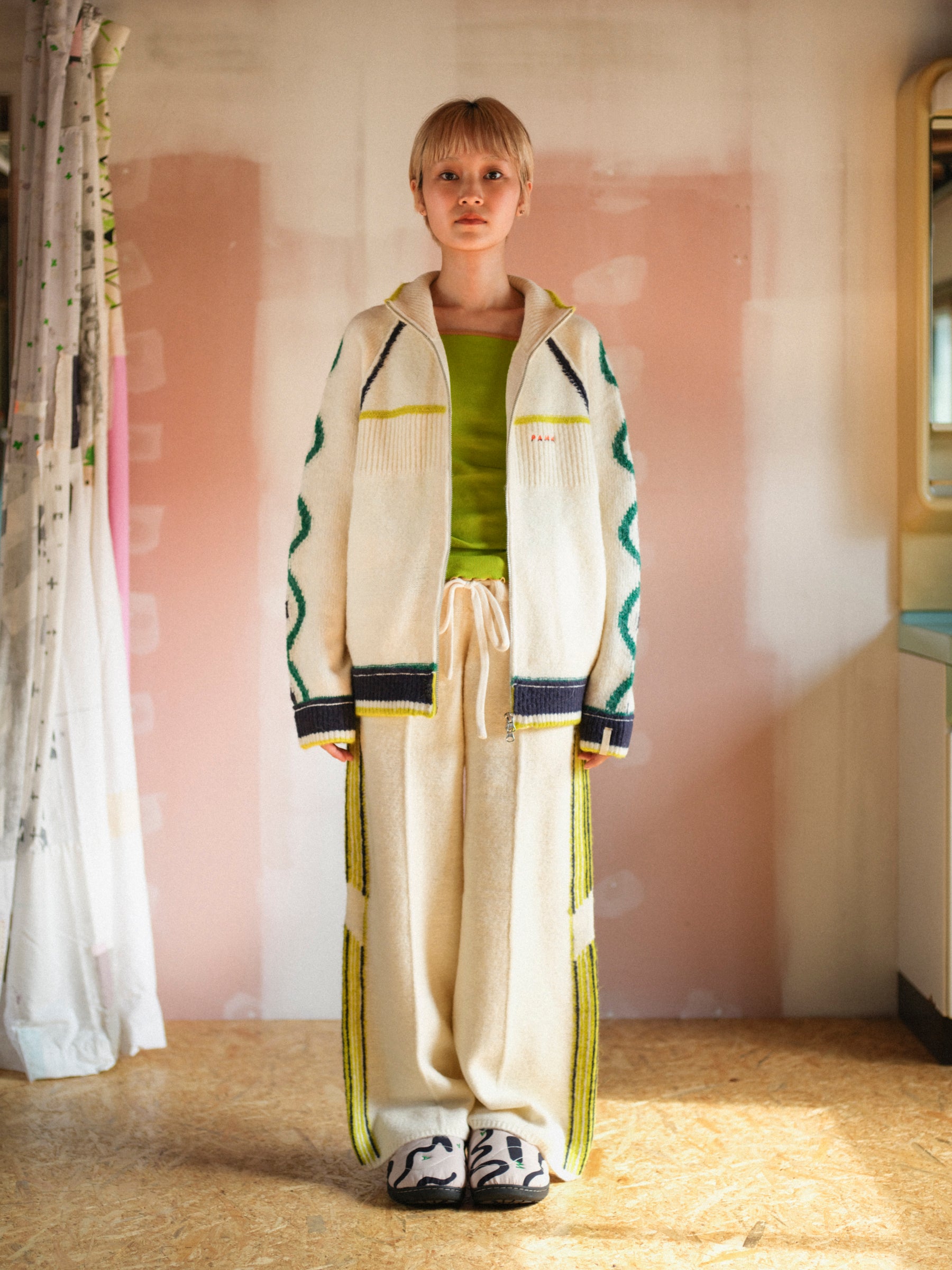 ホームウェアのニットトラックジャケット – pamm.officialstore