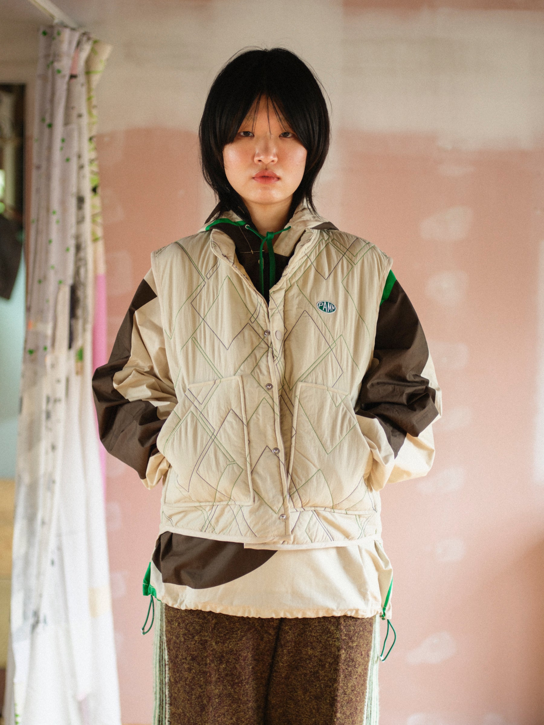 時計じかけのアーガイルキルティングベスト – pamm.officialstore