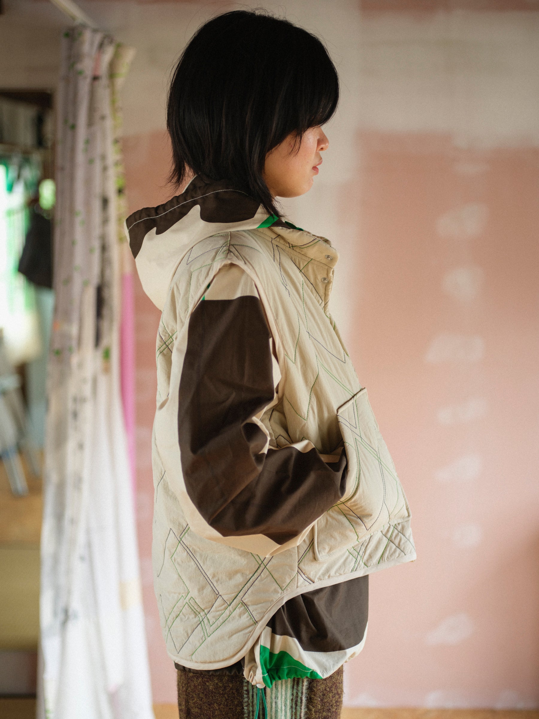 時計じかけのアーガイルキルティングベスト – pamm.officialstore