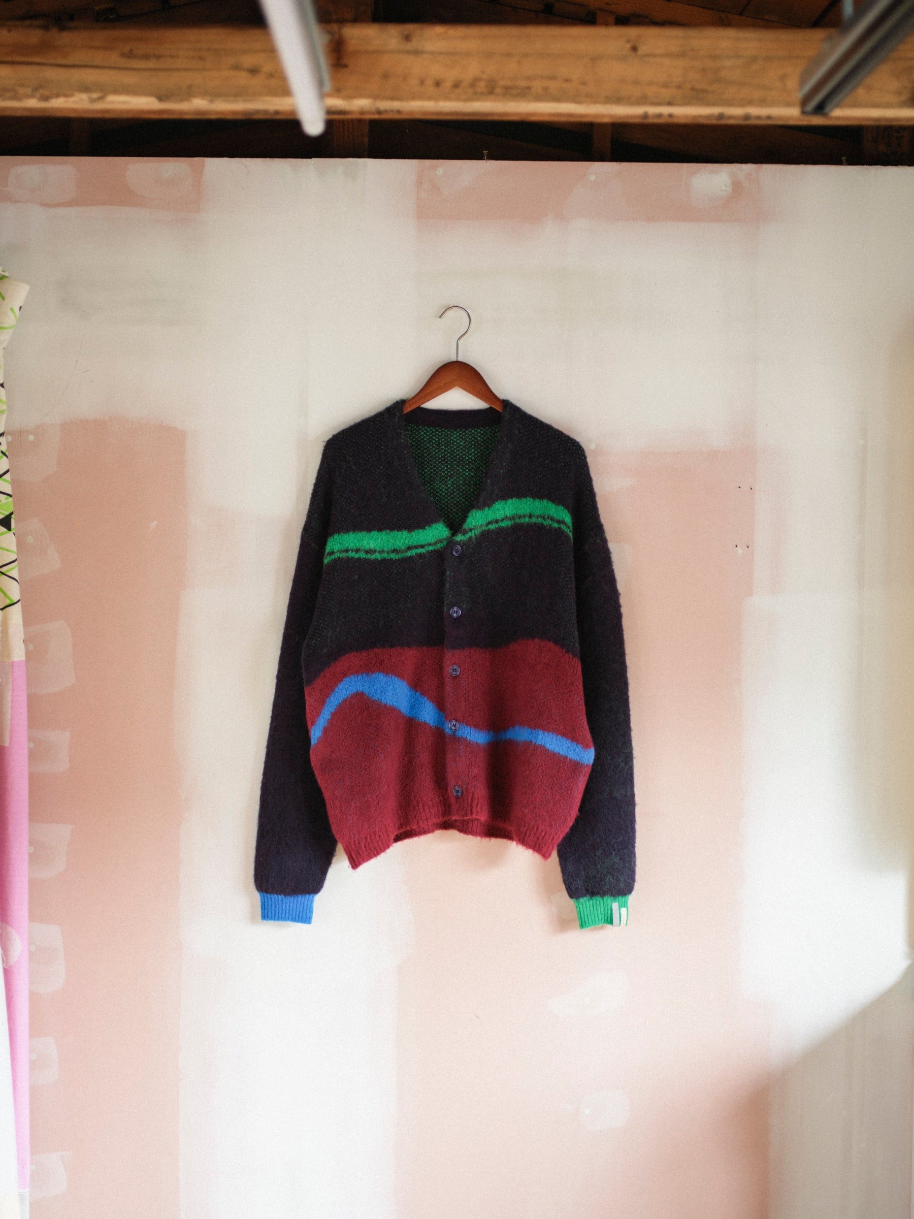 PAMM 抽象模様 カーディガン グレー 気狂いのニットカーディガン – pamm.officialstore