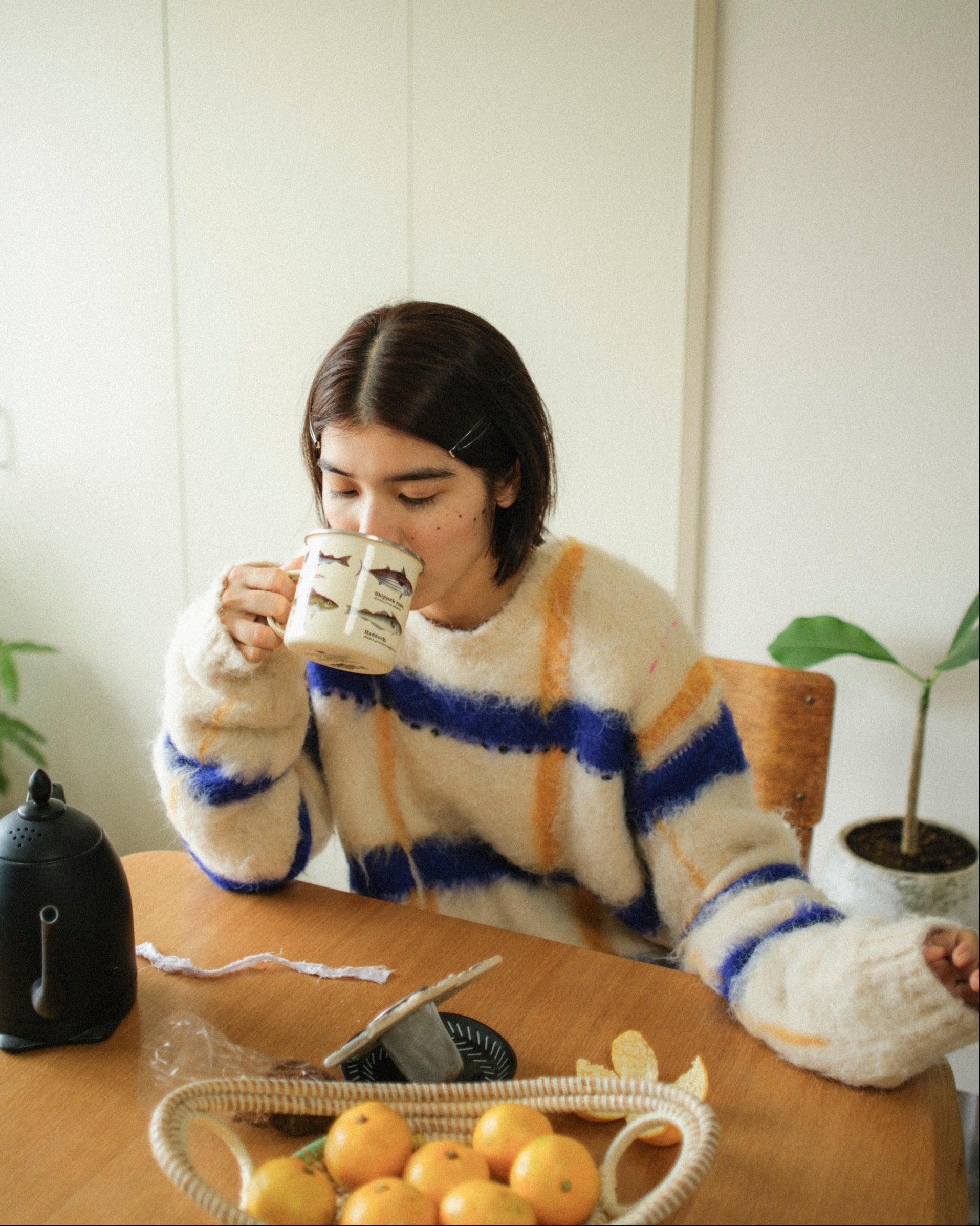 透明な空気のチェックニット – pamm.officialstore