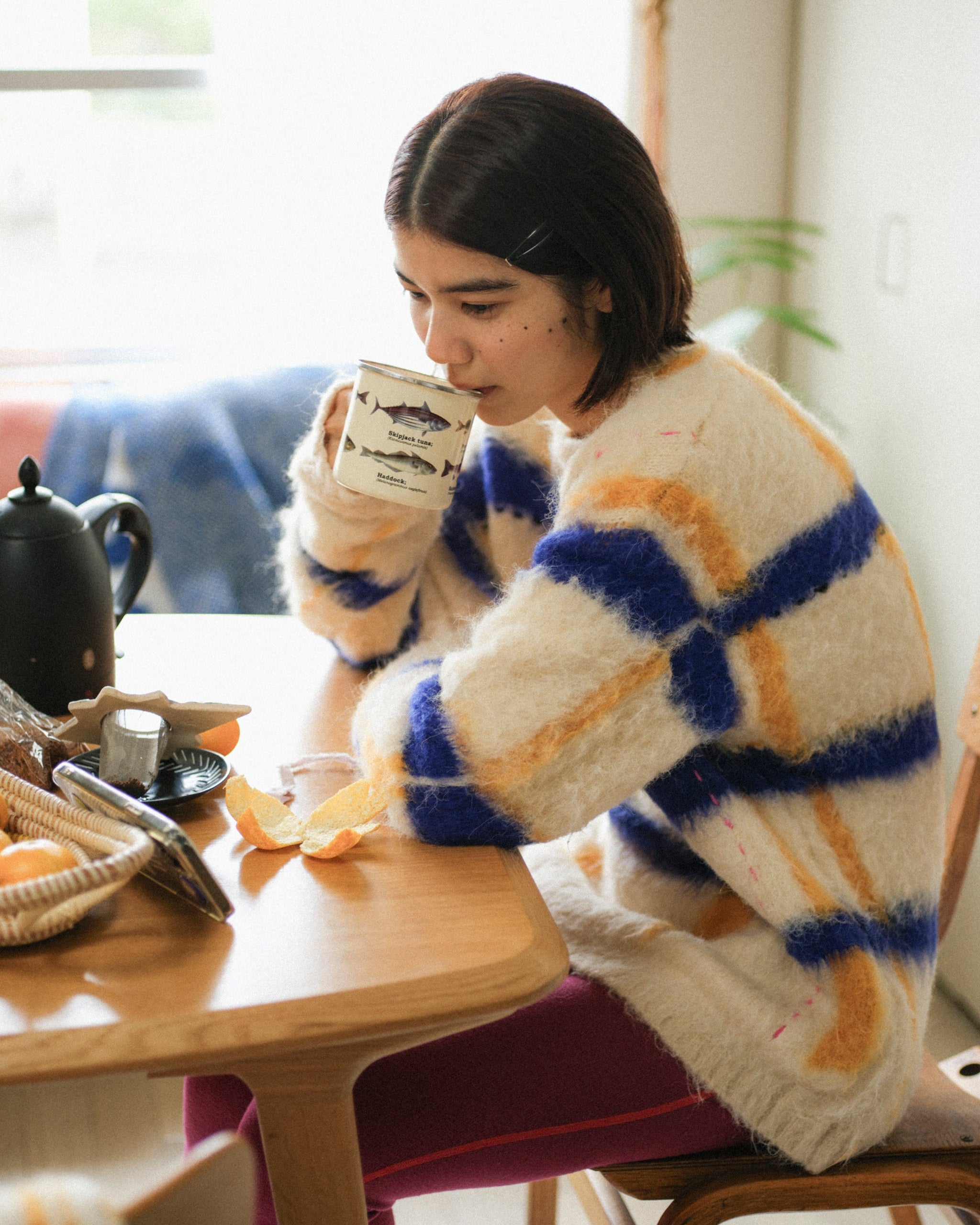 透明な空気のチェックニット – pamm.officialstore