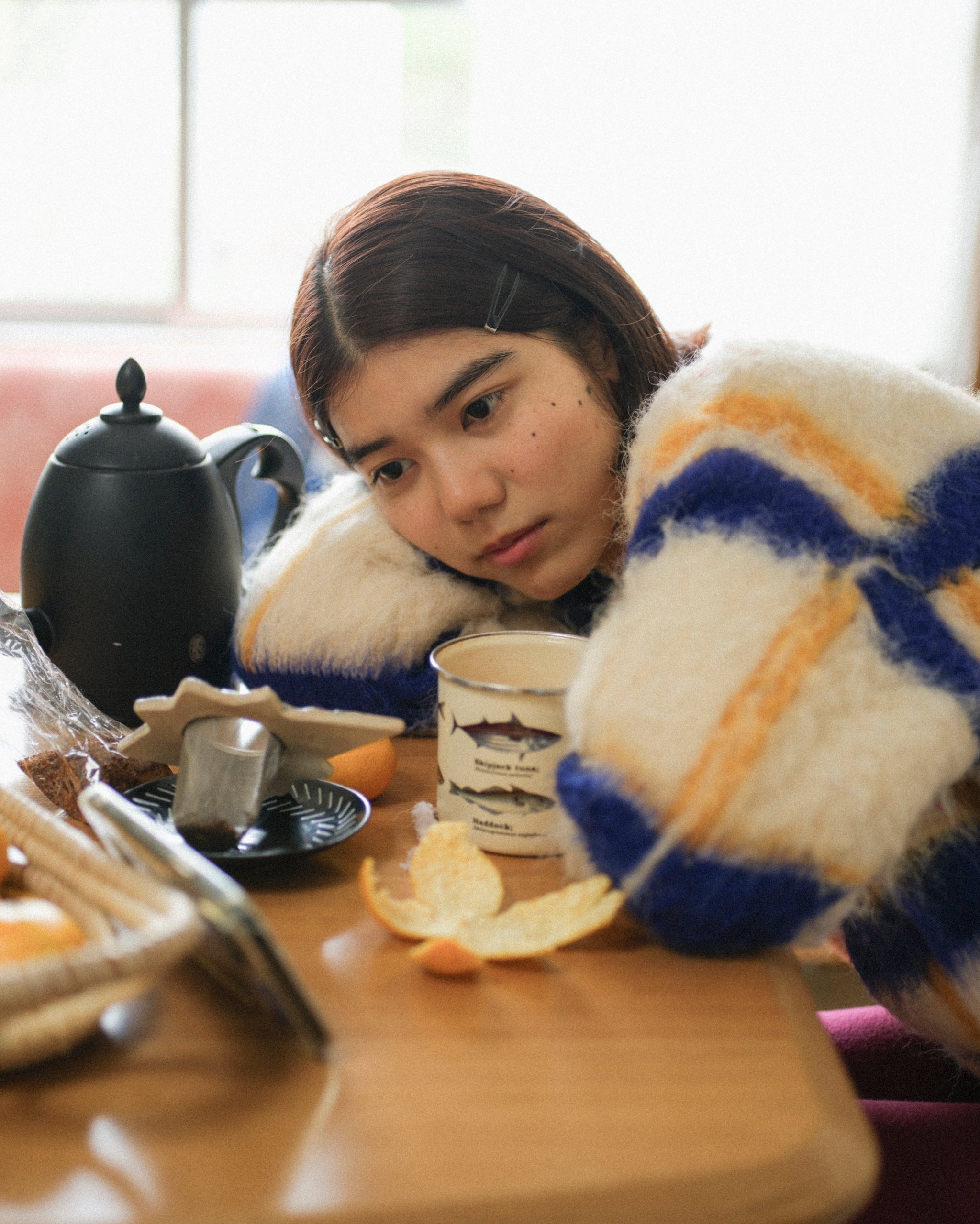 透明な空気のチェックニット – pamm.officialstore