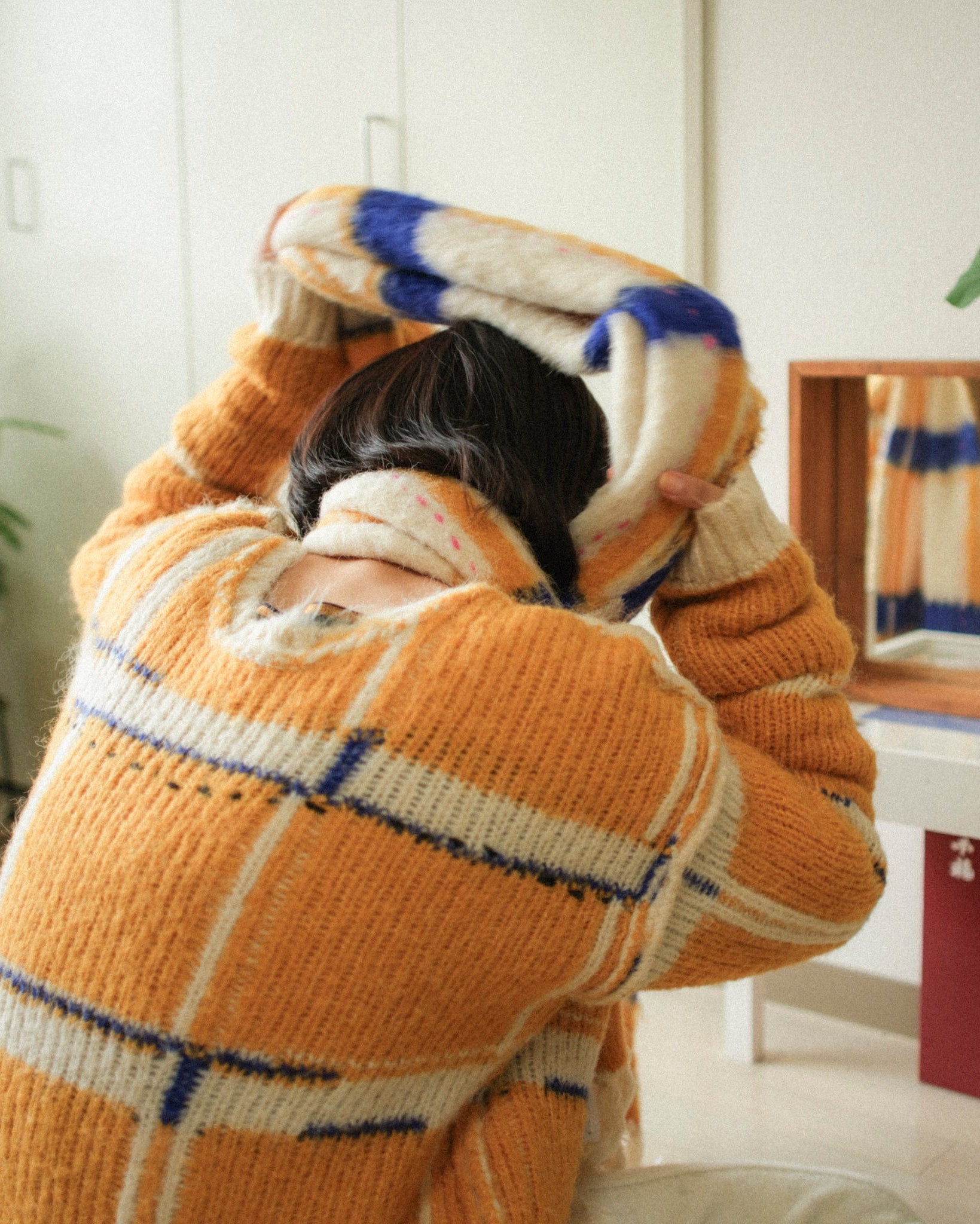 透明な空気のチェックマフラー – pamm.officialstore
