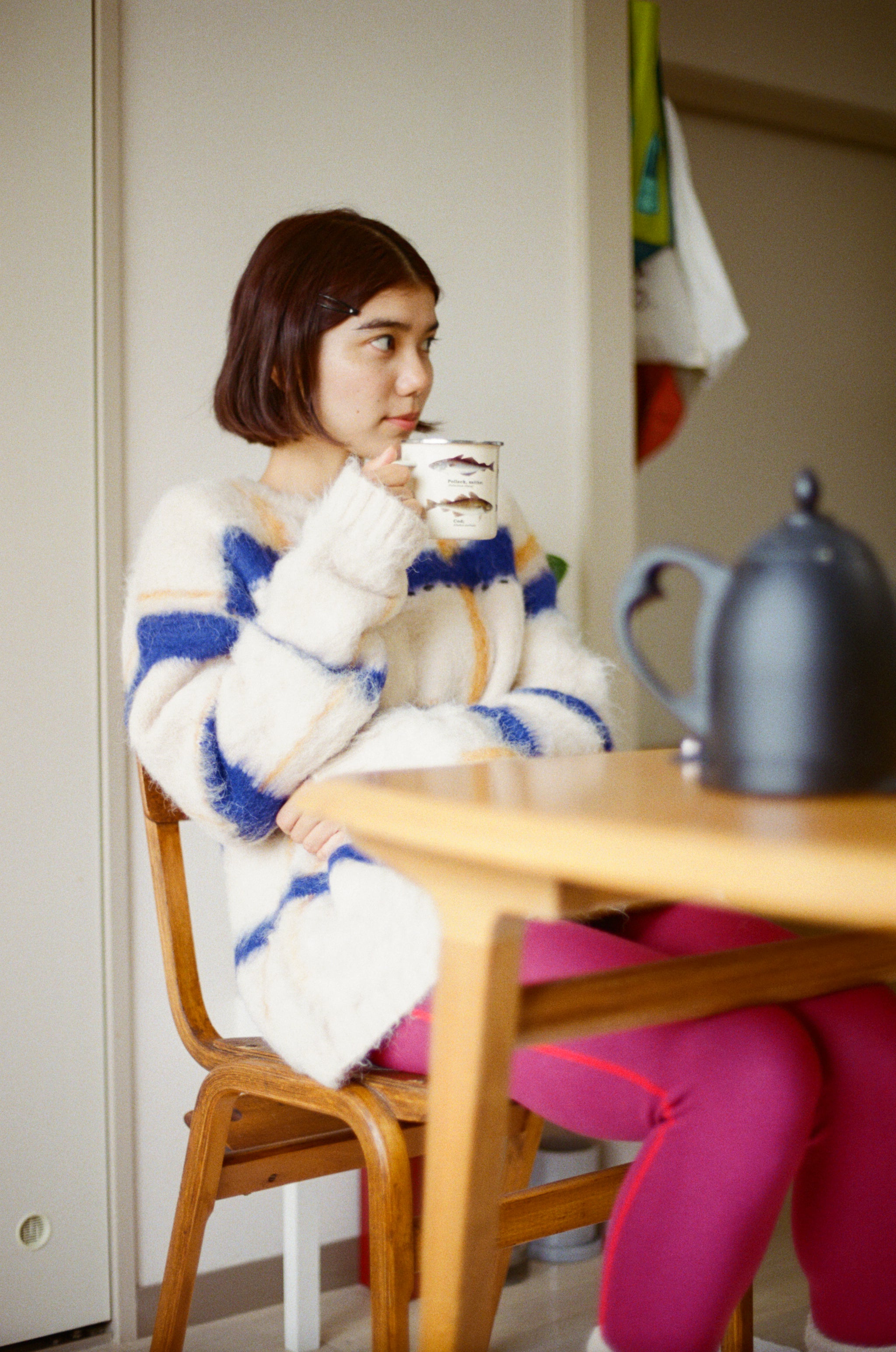 新品☆ PAMM 透明な空気のチェックニット　透明なクリームアイボリー 透明な空気のチェックニット – pamm.officialstore