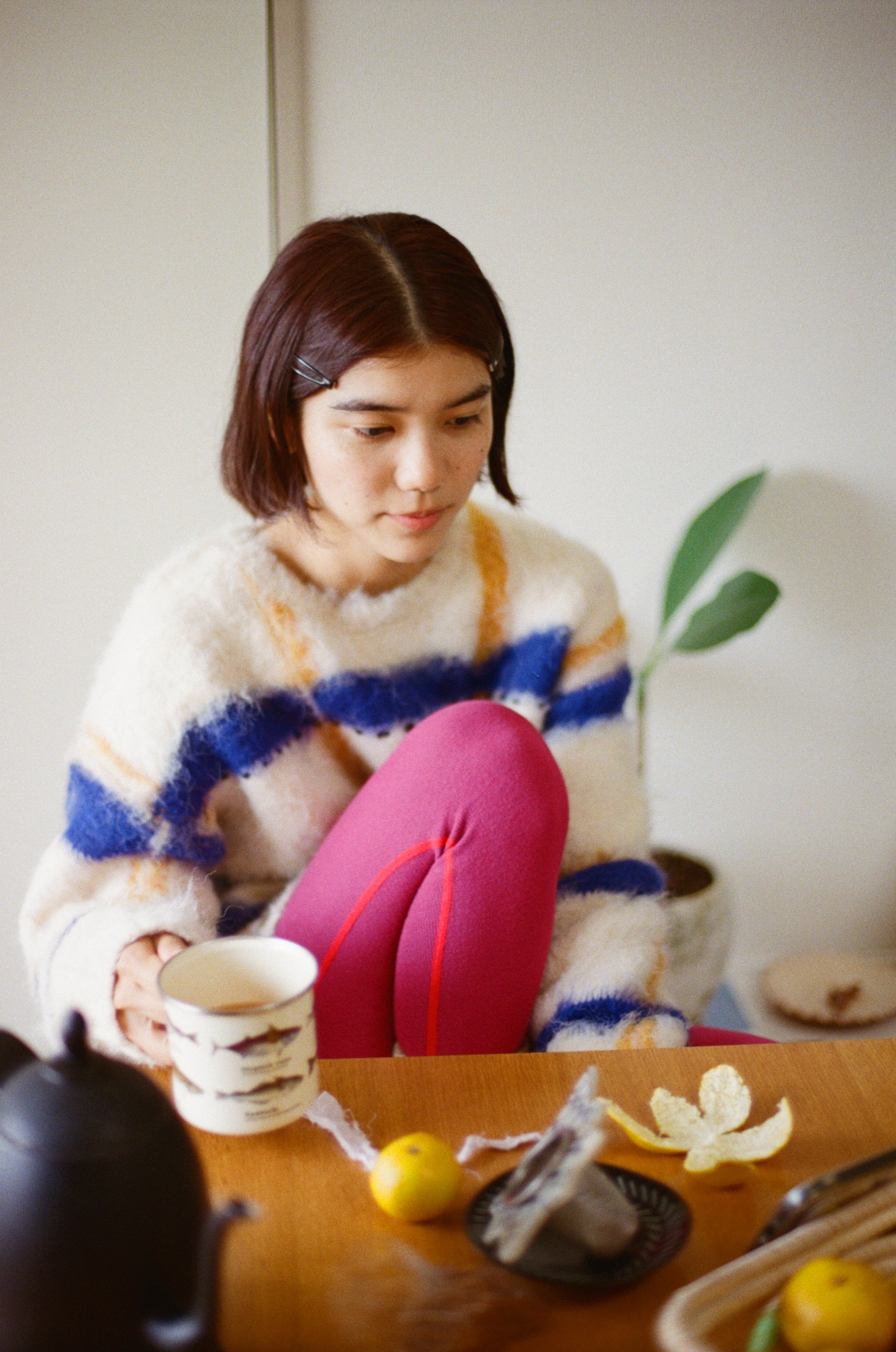 透明な空気のチェックニット – pamm.officialstore