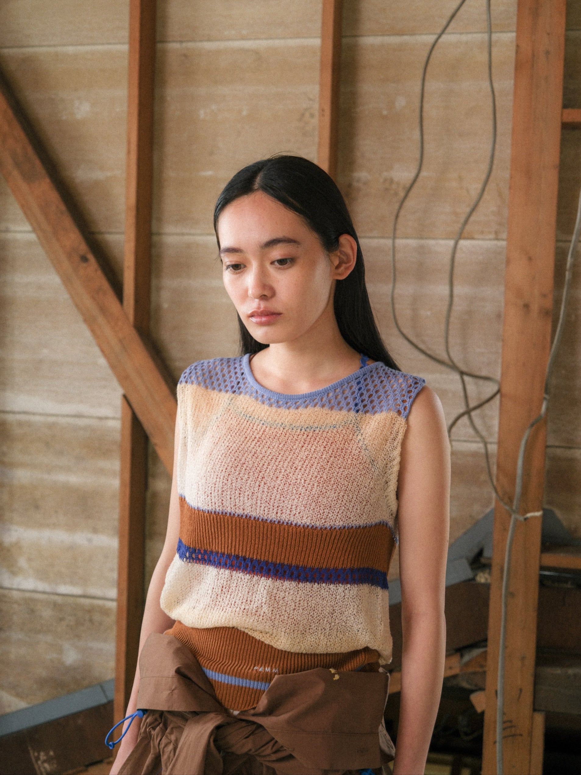 【PAMM】MARBLE PAMM knit vest 2 way see-through knit vest – pamm.officialstore