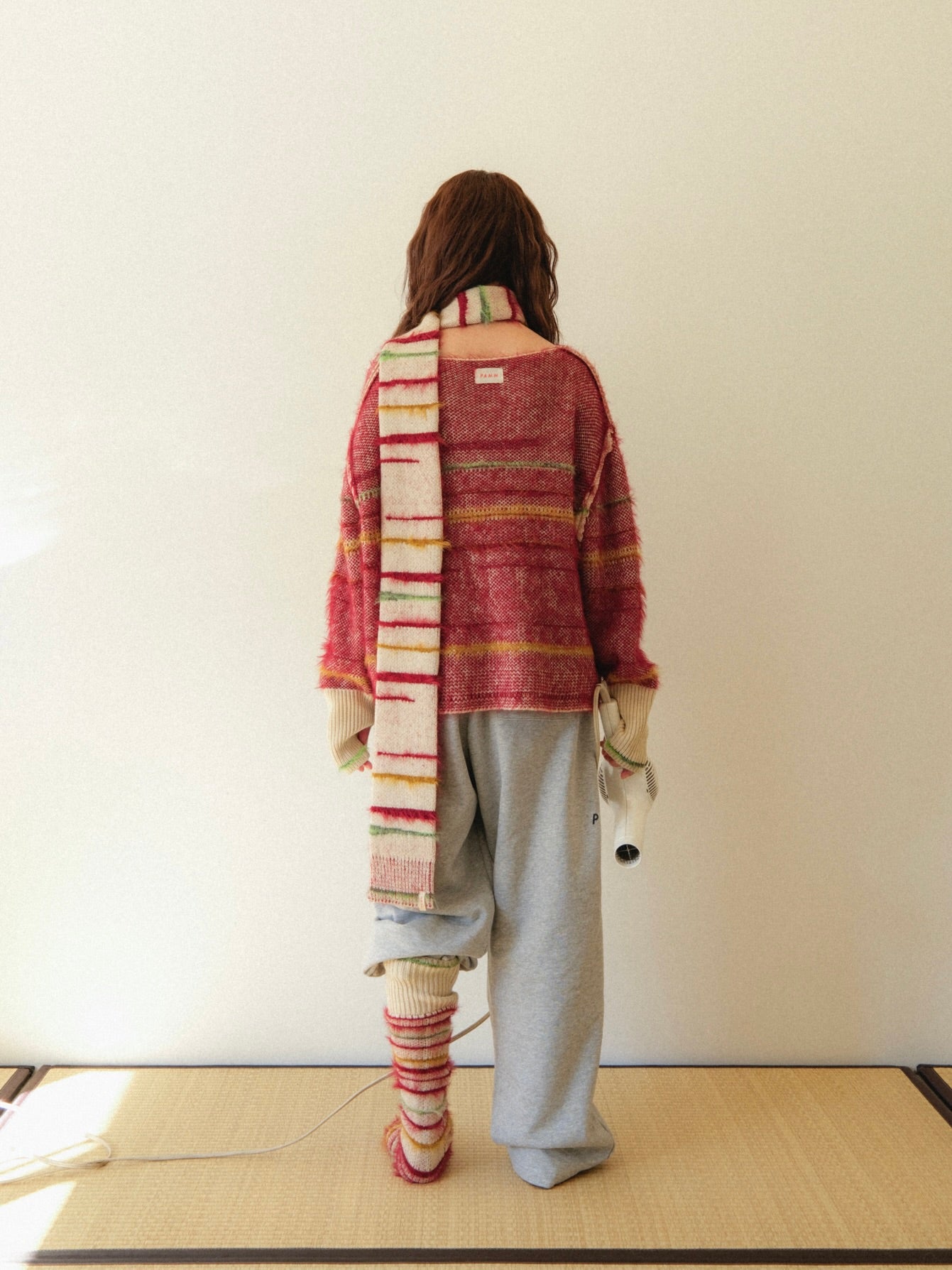 PAMM パム　フレットボーダーニットマフラー　タグ付き　完売品 フレットボーダーニットマフラー– pamm.officialstore