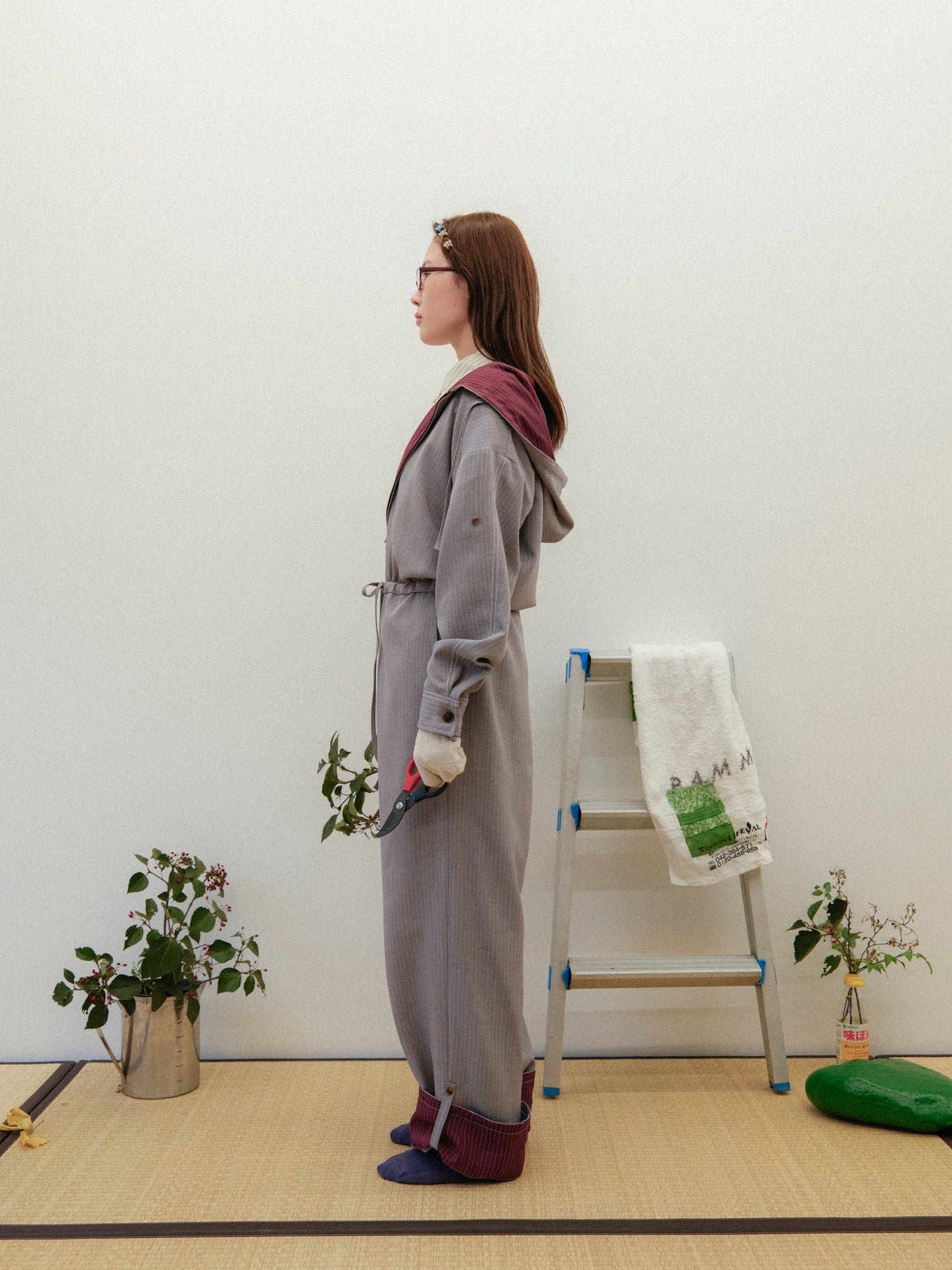 肌色のストライプジャンプスーツ – pamm.officialstore