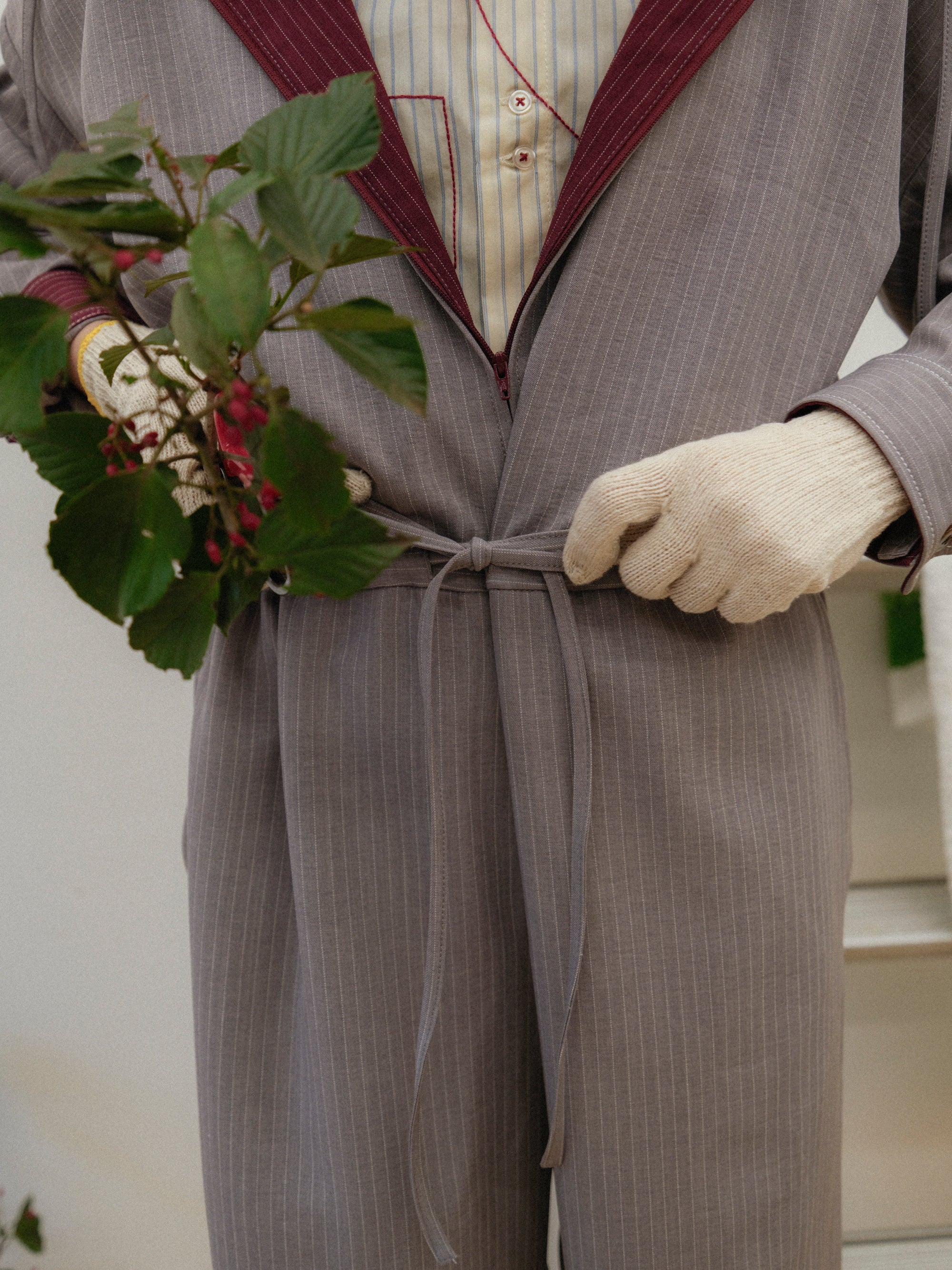 肌色のストライプジャンプスーツ – pamm.officialstore