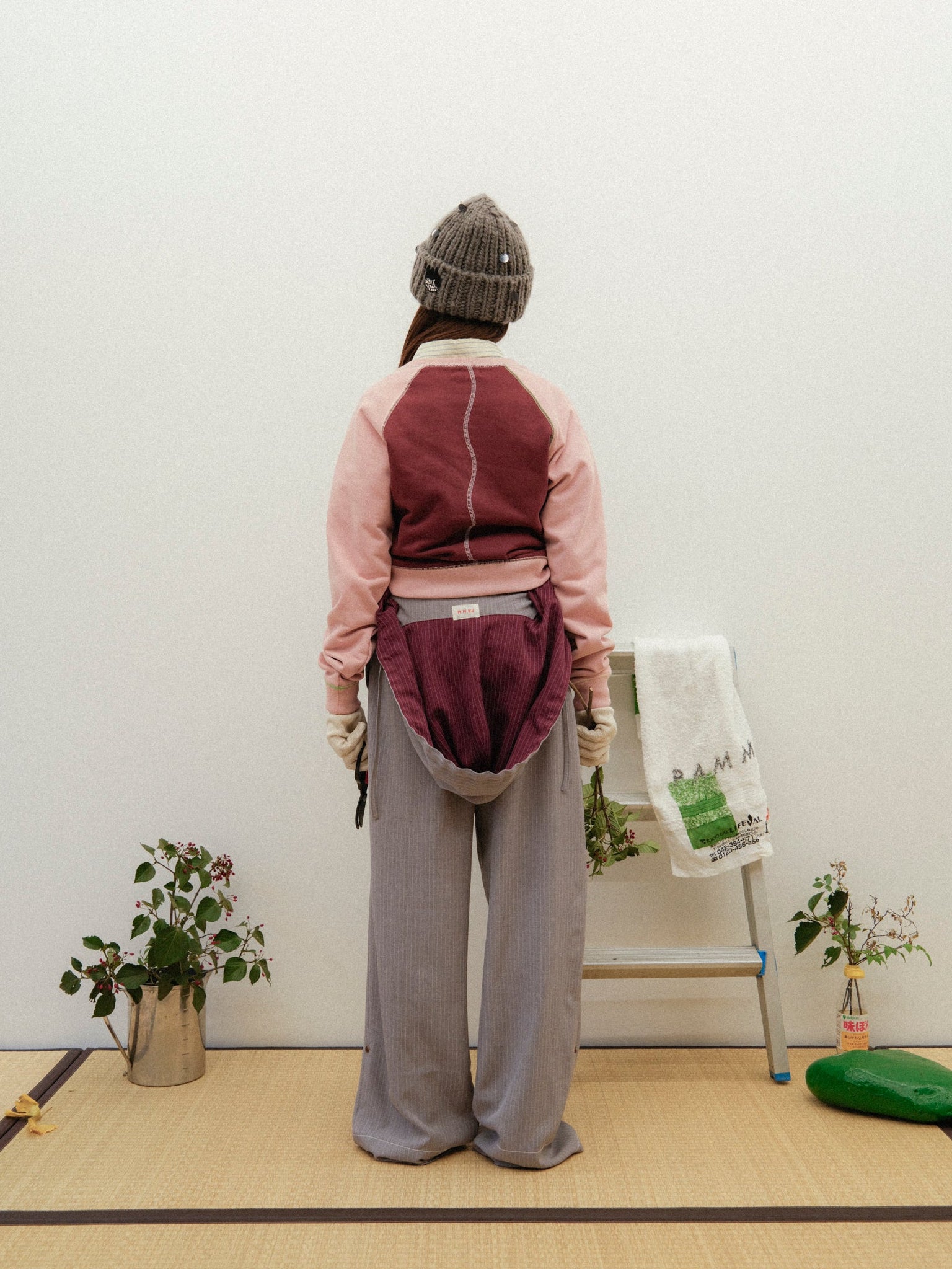 肌色のストライプジャンプスーツ – pamm.officialstore