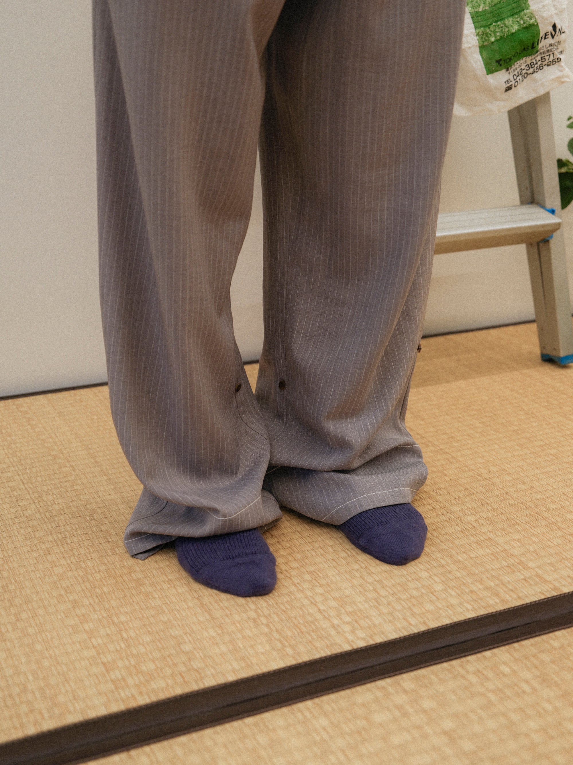 肌色のストライプジャンプスーツ – pamm.officialstore