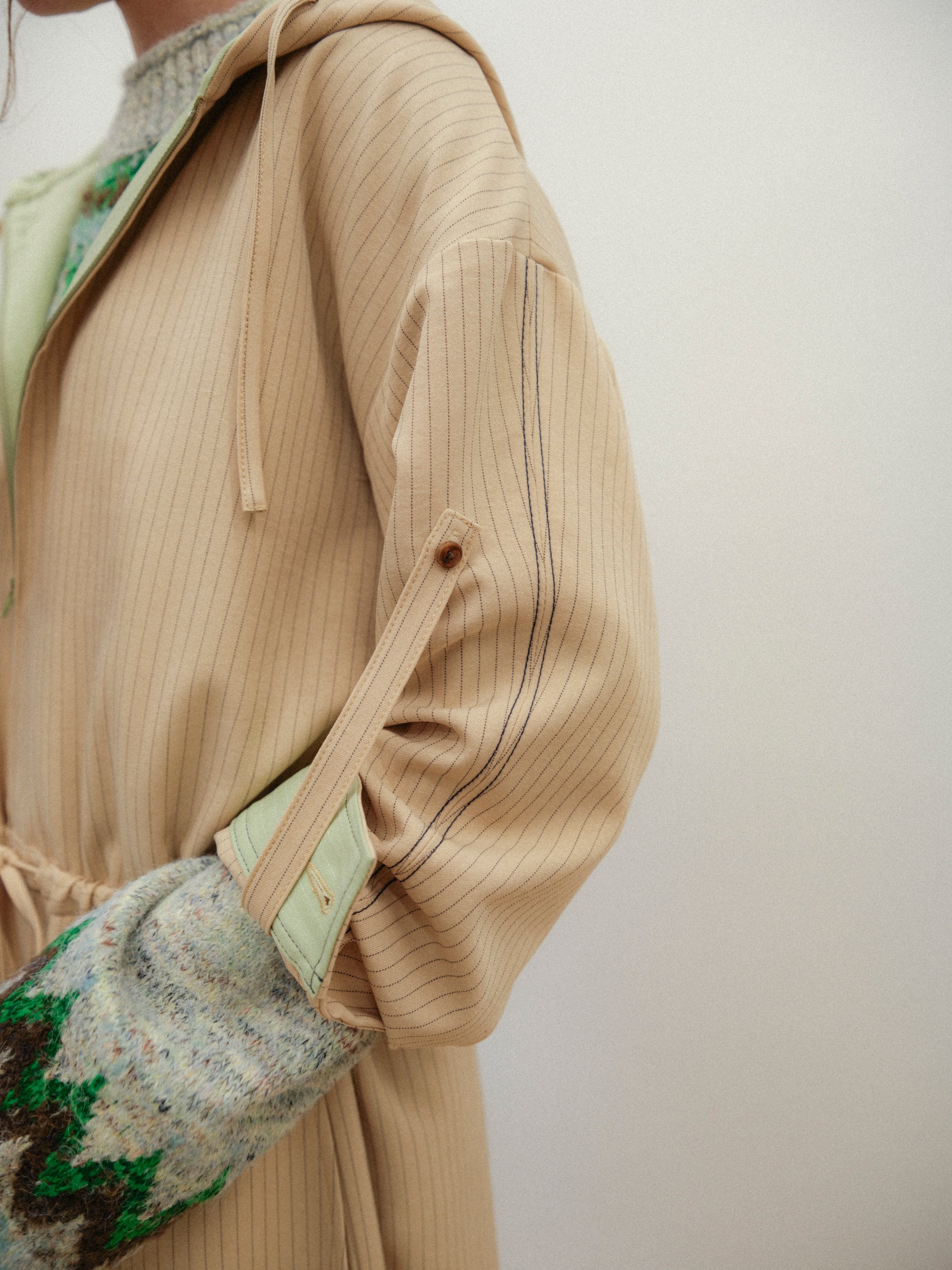 肌色のストライプジャンプスーツ – pamm.officialstore