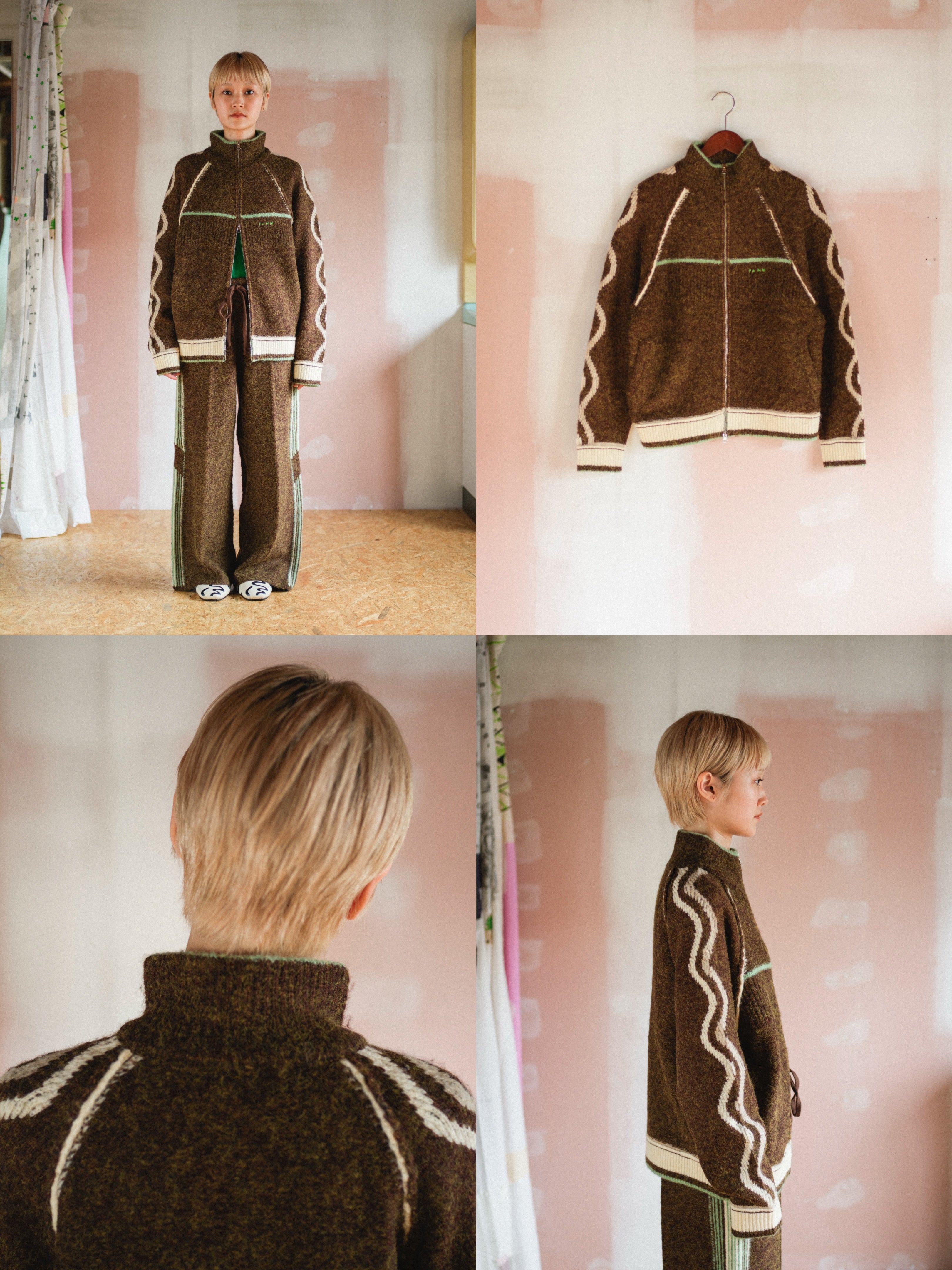 ホームウェアのニットトラックジャケット – pamm.officialstore