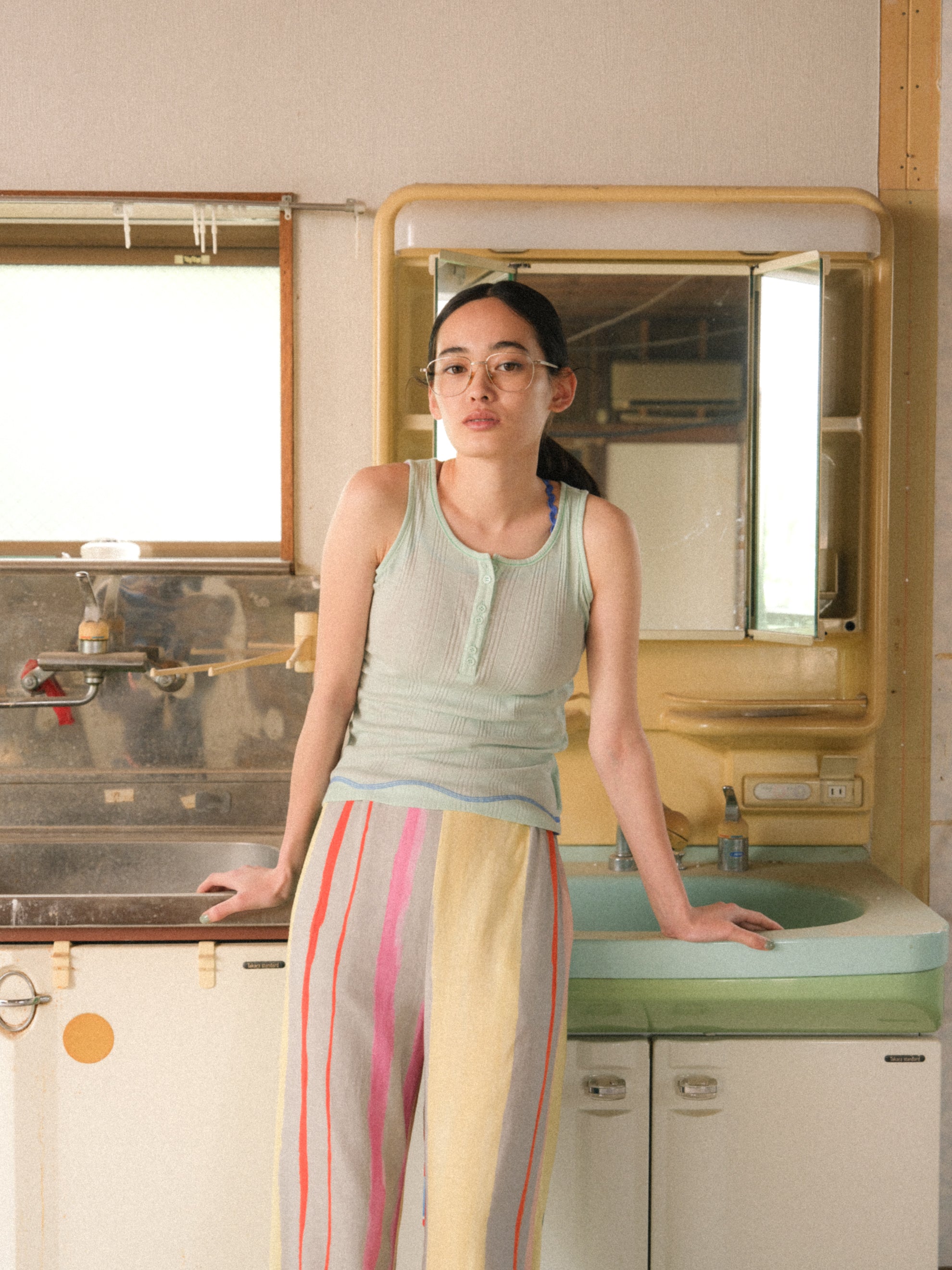 PAMM 知性のストライプパンツ　海砂利　サイズ1 知性のストライプパンツ – pamm.officialstore