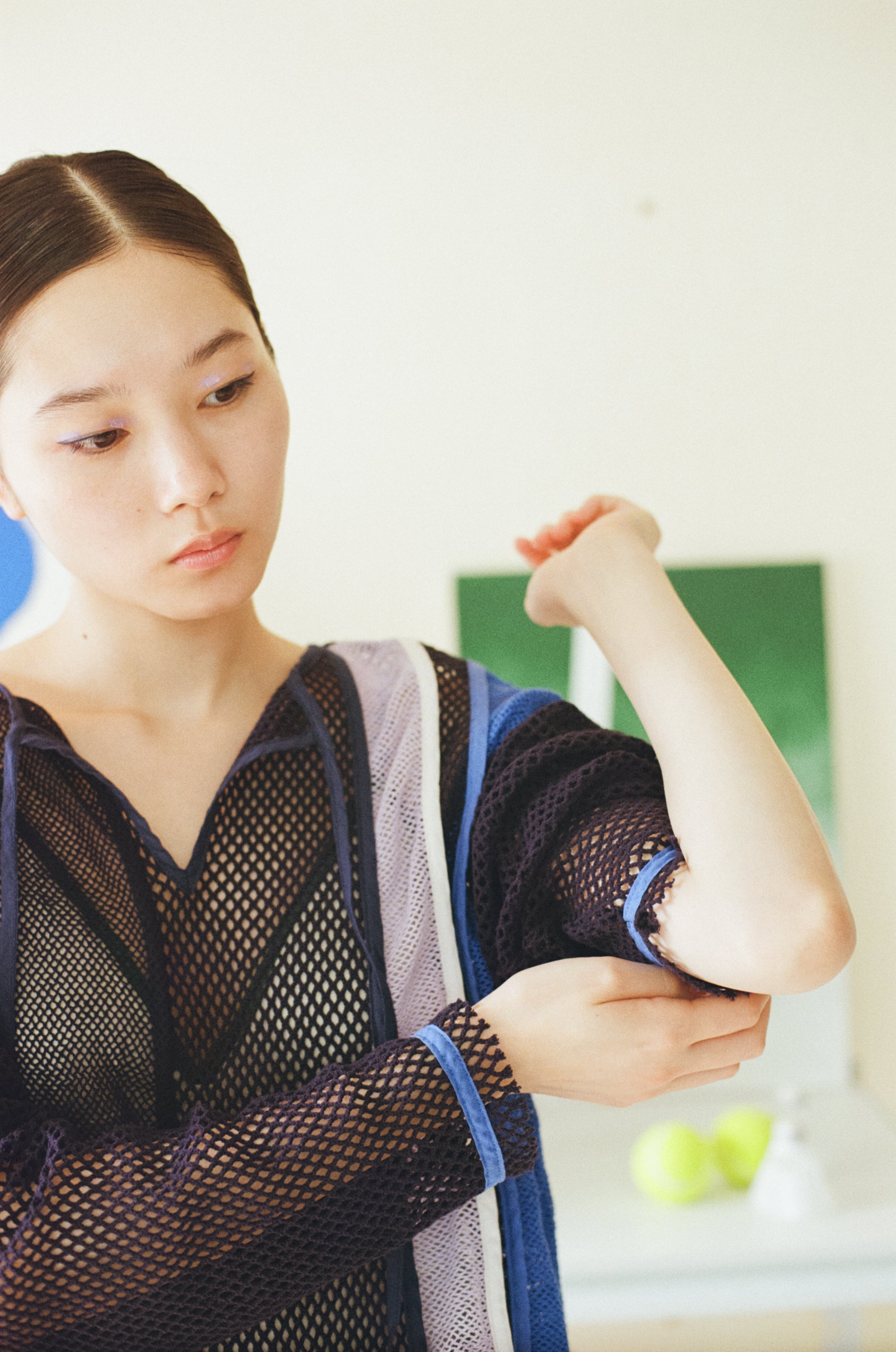 PAMMトップス 線と面のストライプメッシュトップス – pamm.officialstore