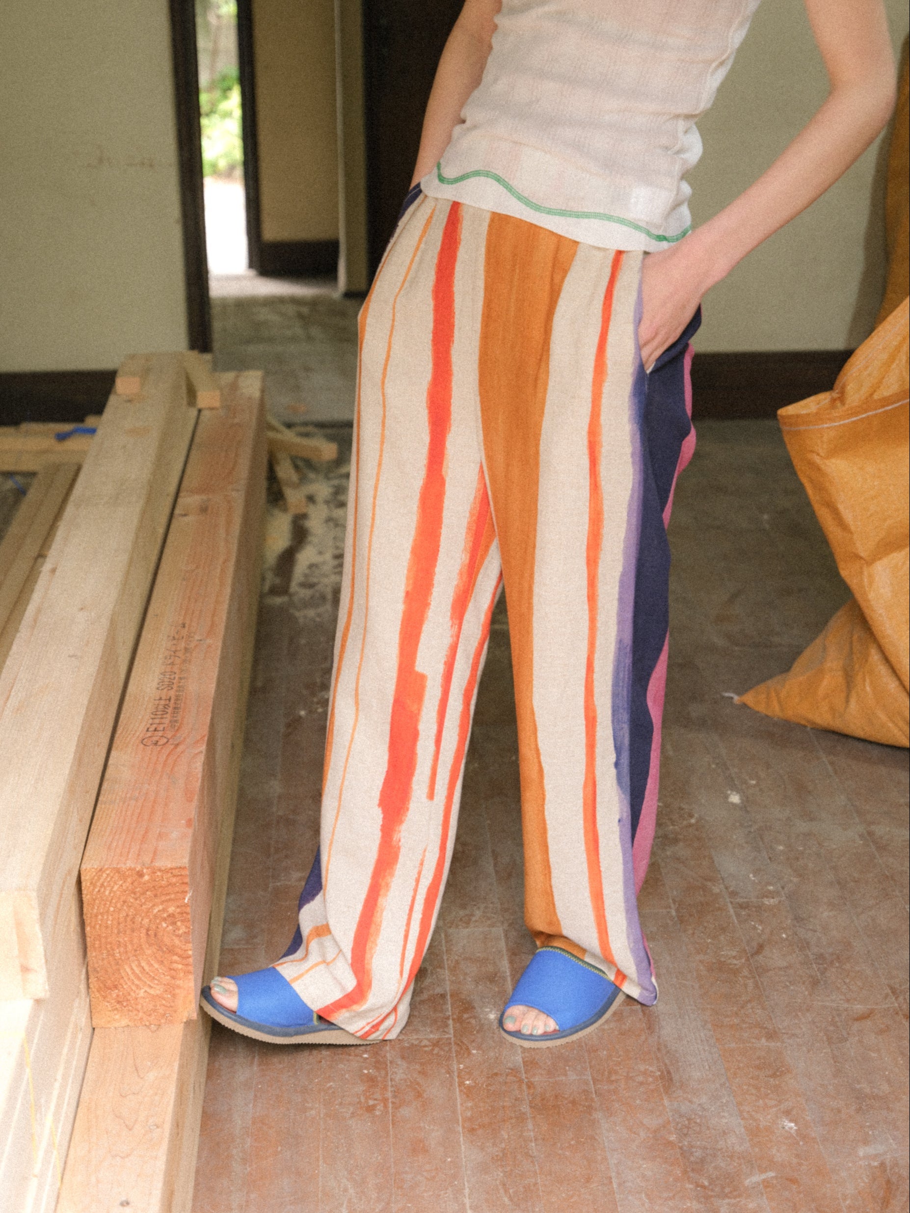 PAMM 知性のストライプパンツ　海砂利　サイズ1 知性のストライプパンツ – pamm.officialstore