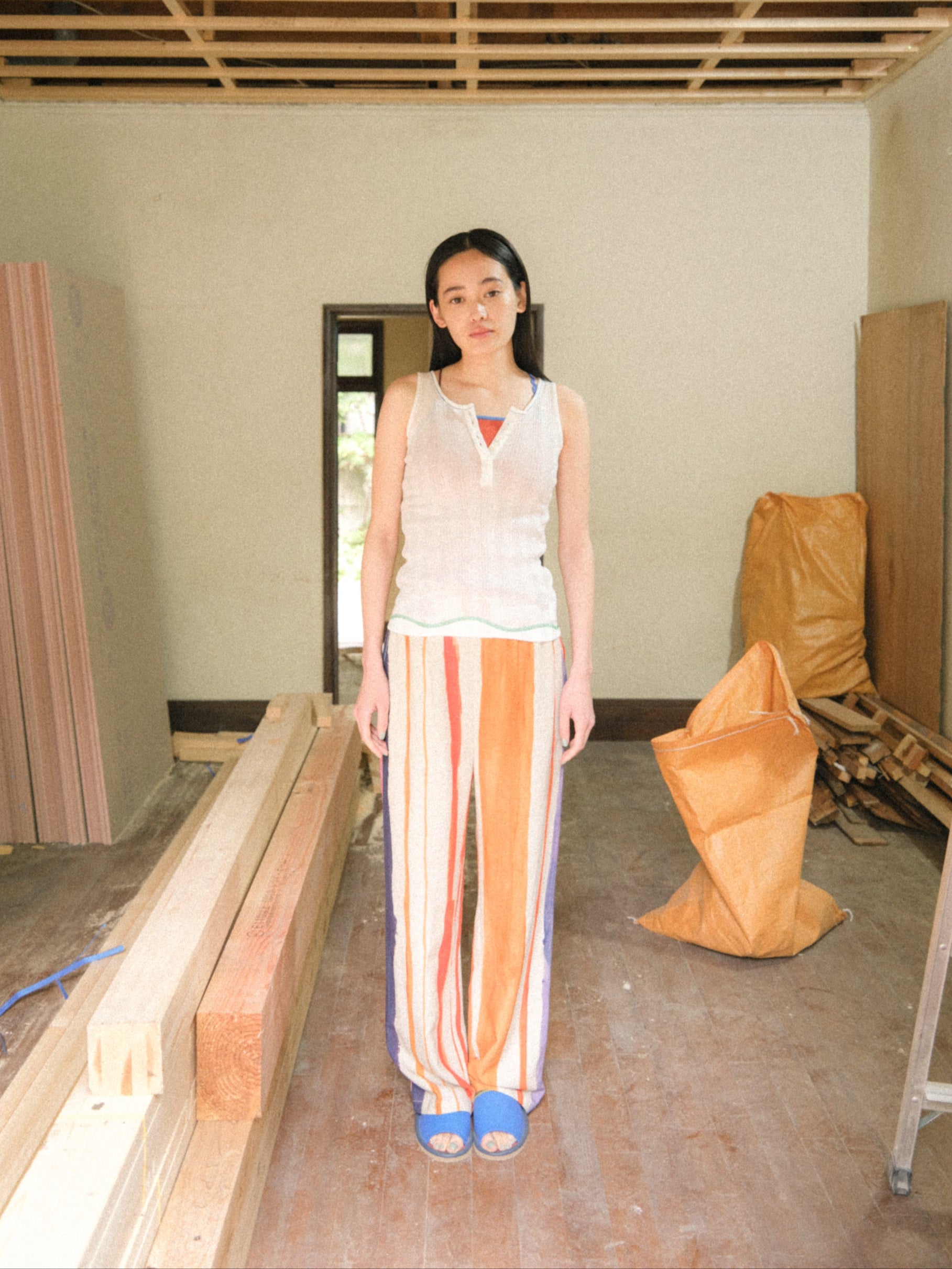 PAMM 知性のストライプパンツ　海砂利　サイズ1 知性のストライプパンツ – pamm.officialstore