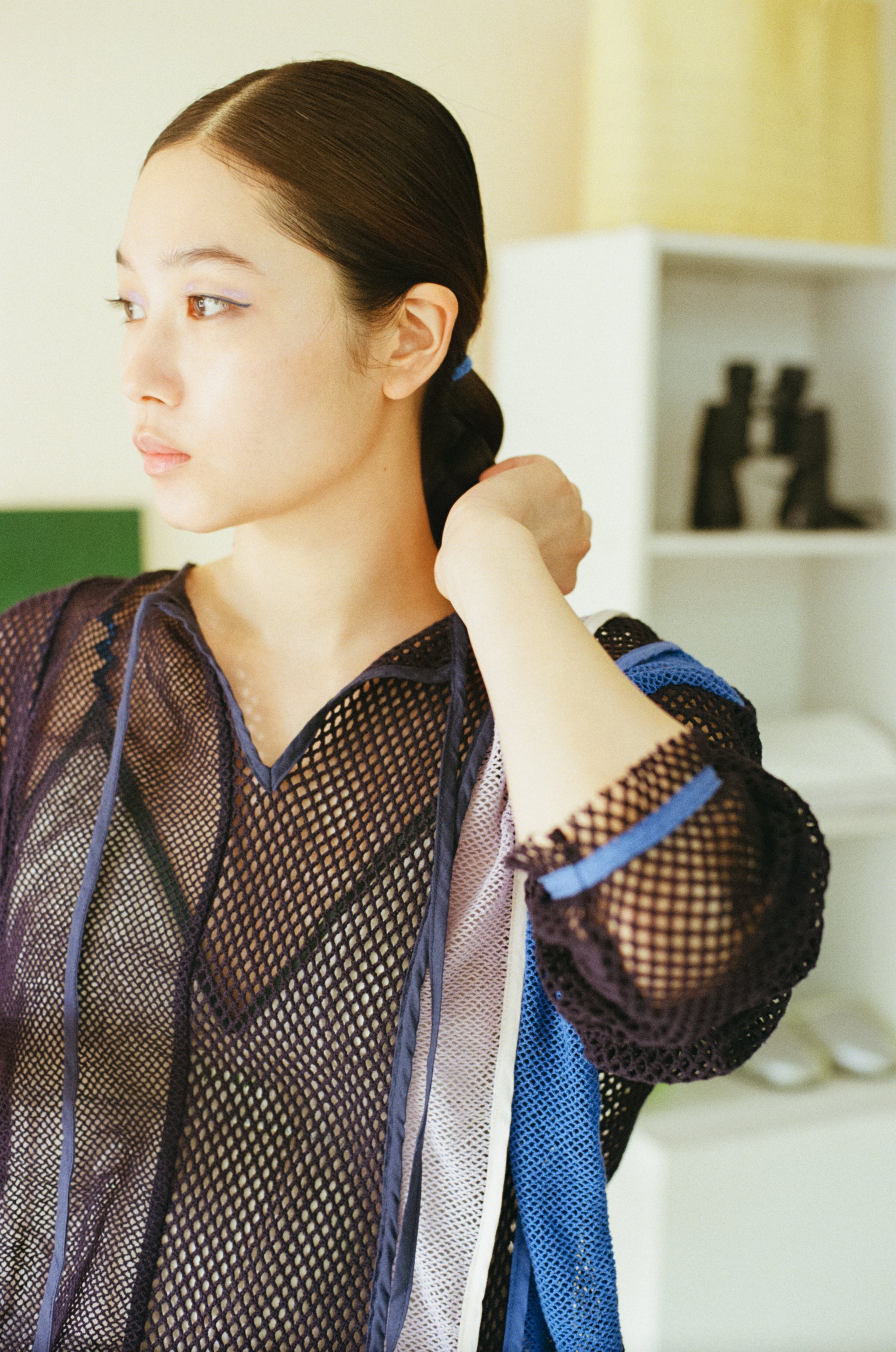 線と面のストライプメッシュトップス – pamm.officialstore