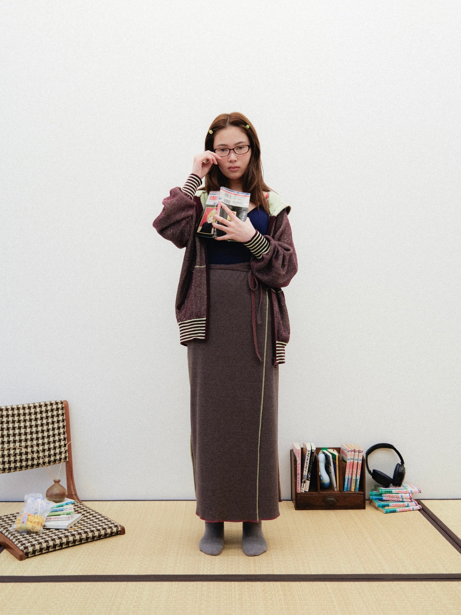 【PAMM】ラップスカート　ネイビー PAMMのラップスカート ネイビー