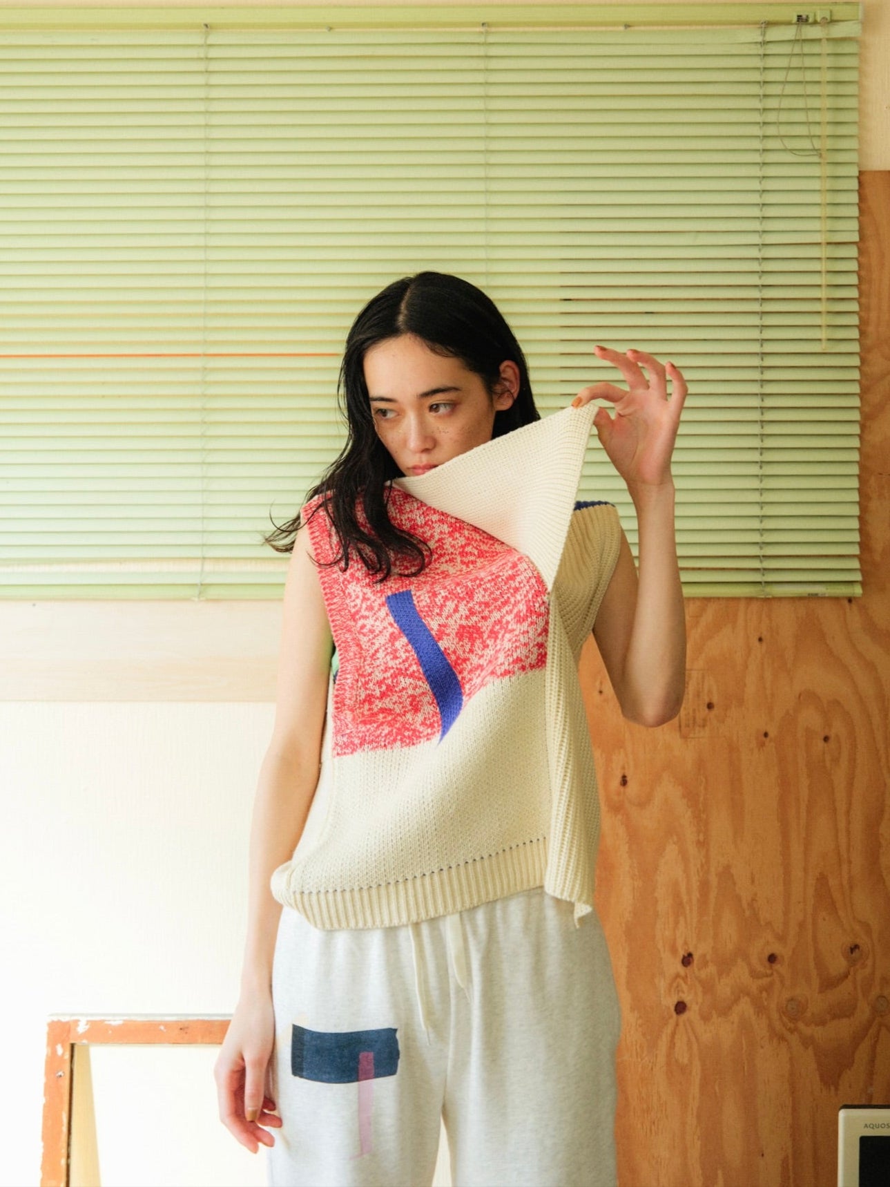 collage knit vest – pamm.officialstore