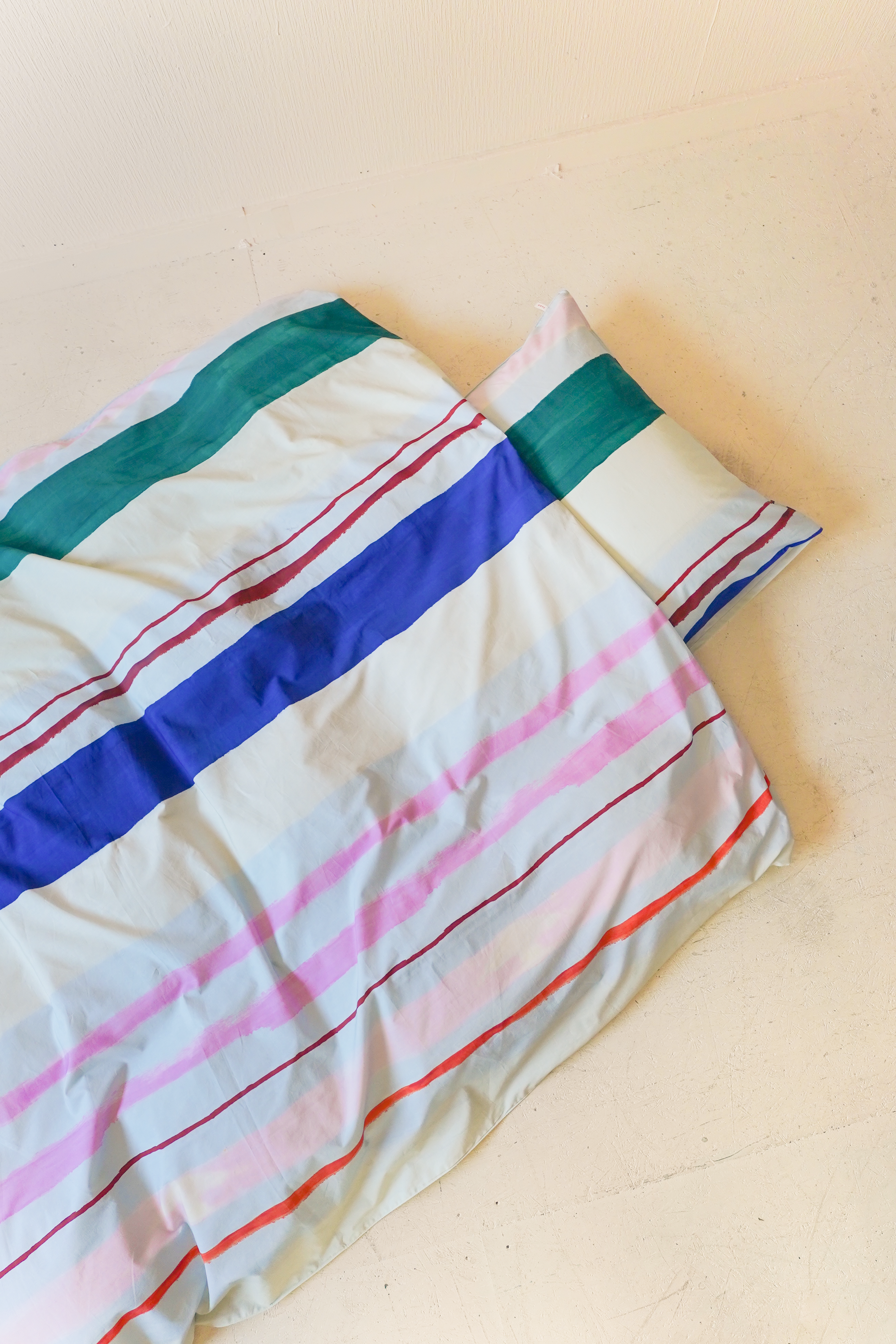 PAMM 布団カバー 枕カバーセット thanks sea duvet cover (セミダブル)(クリーム×ブルー) – pamm