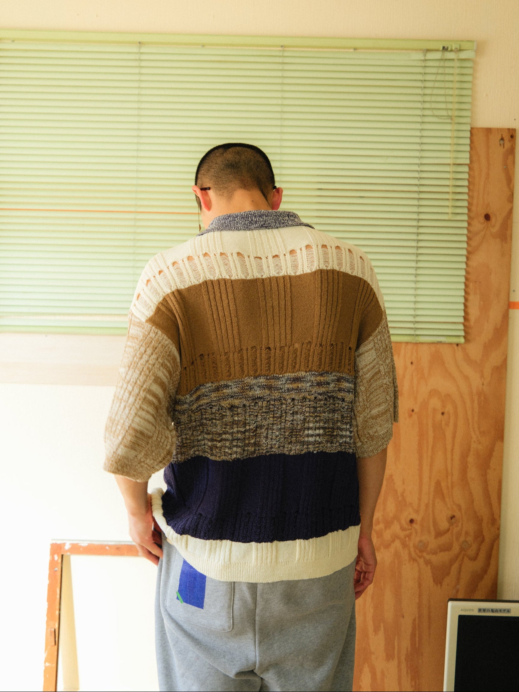 pamm サイズ3 格子のニットポロシャツ 格子のニットポロシャツ – pamm.officialstore