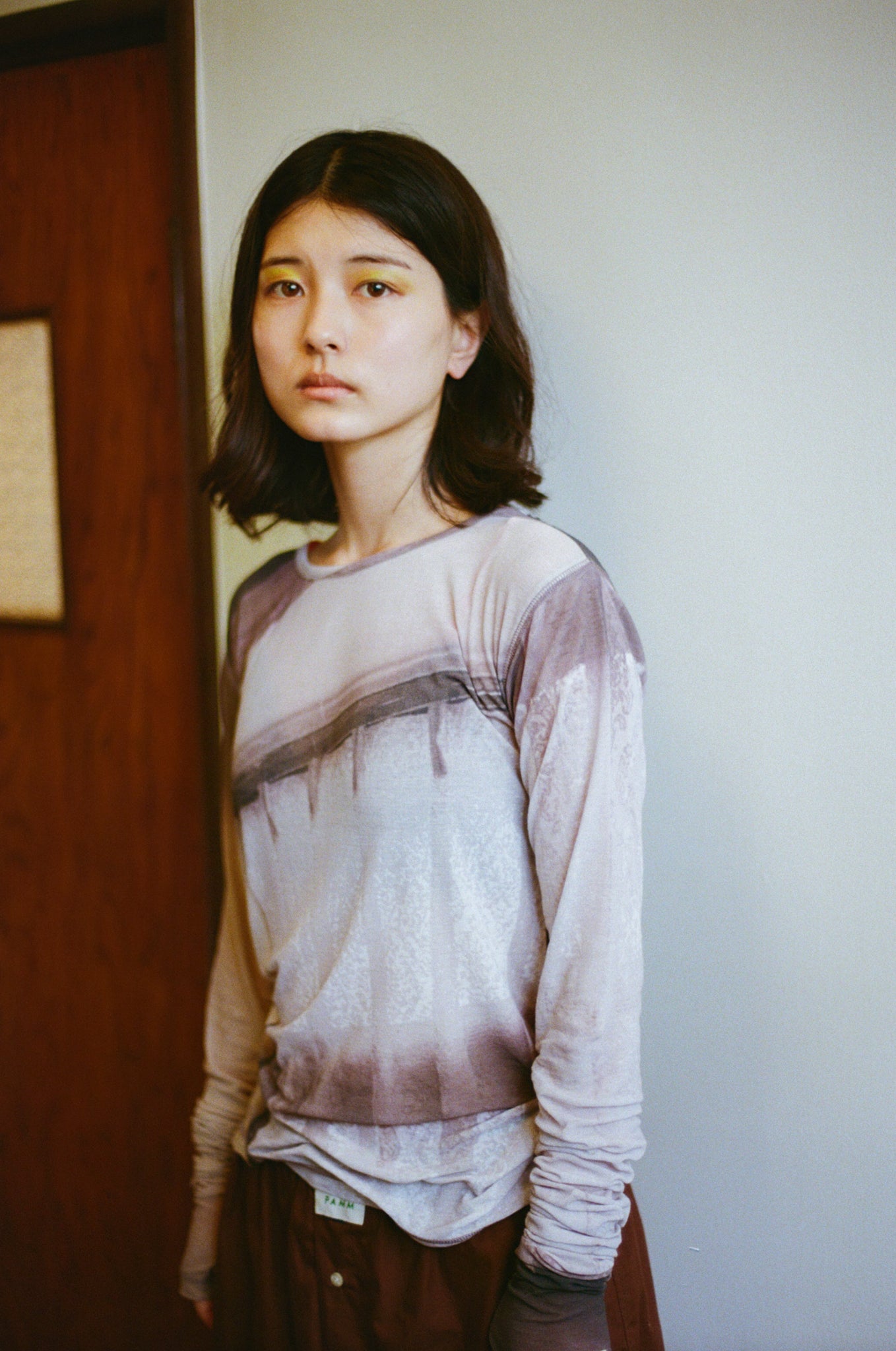 PAMM家のシースルーロングロングスリーブシャツ