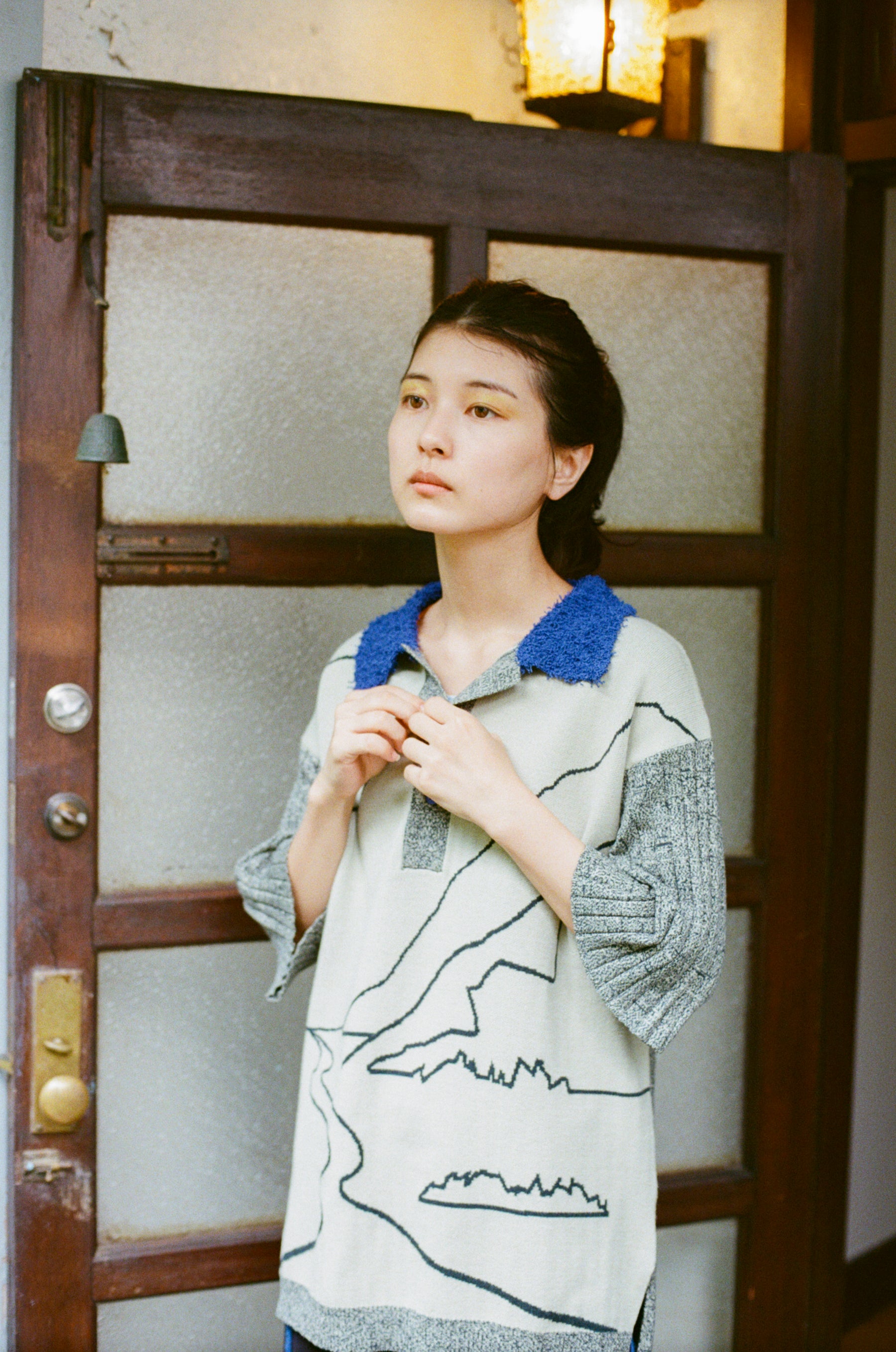 月のある風景のニットポロ – pamm.officialstore