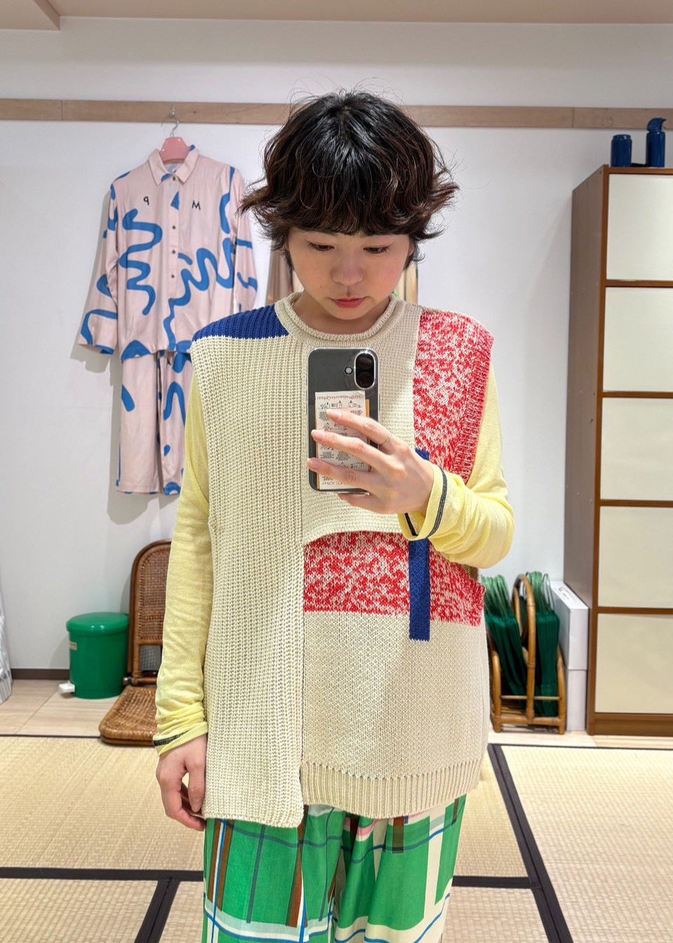 collage knit vest – pamm.officialstore