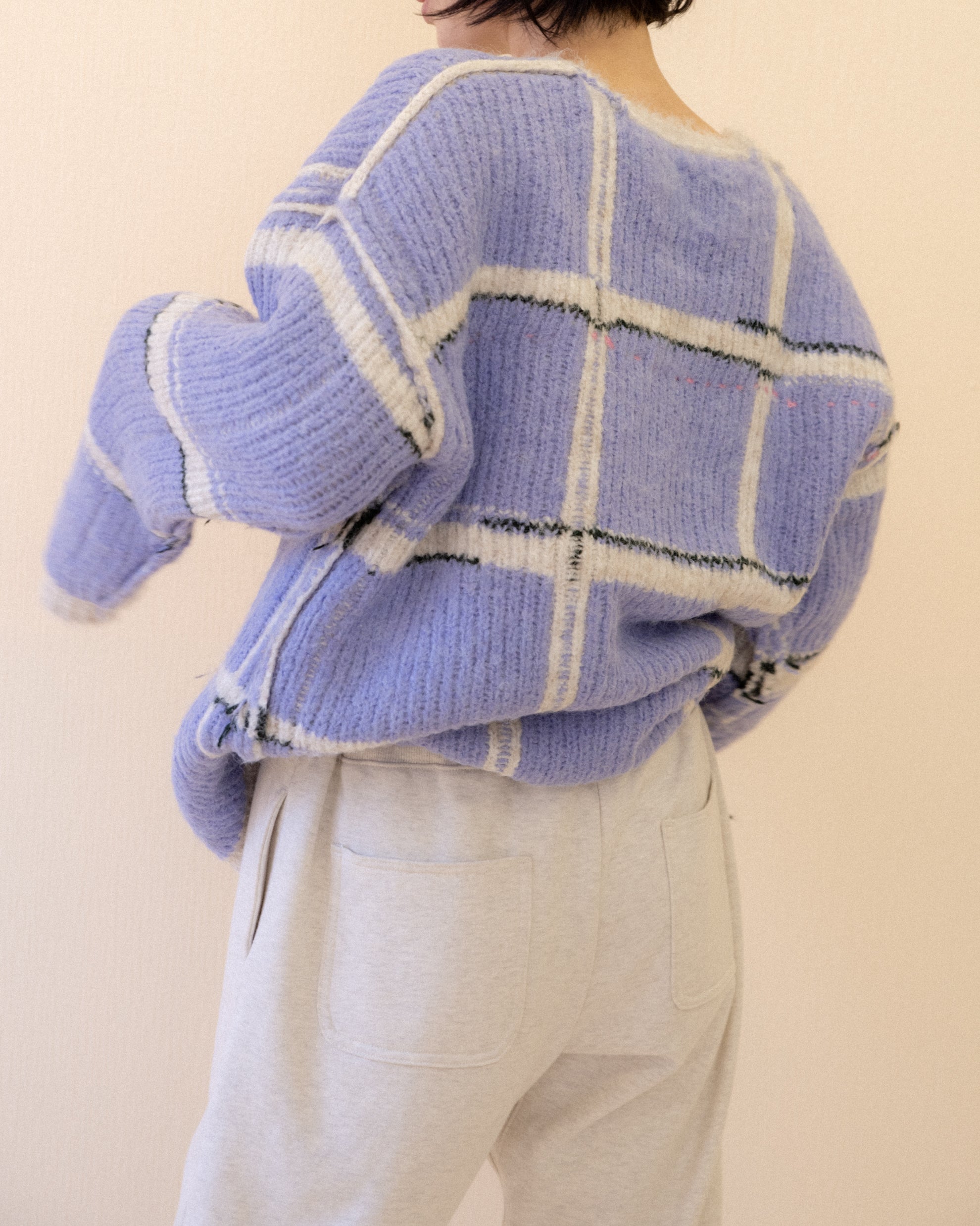 透明な空気のチェックニット – pamm.officialstore