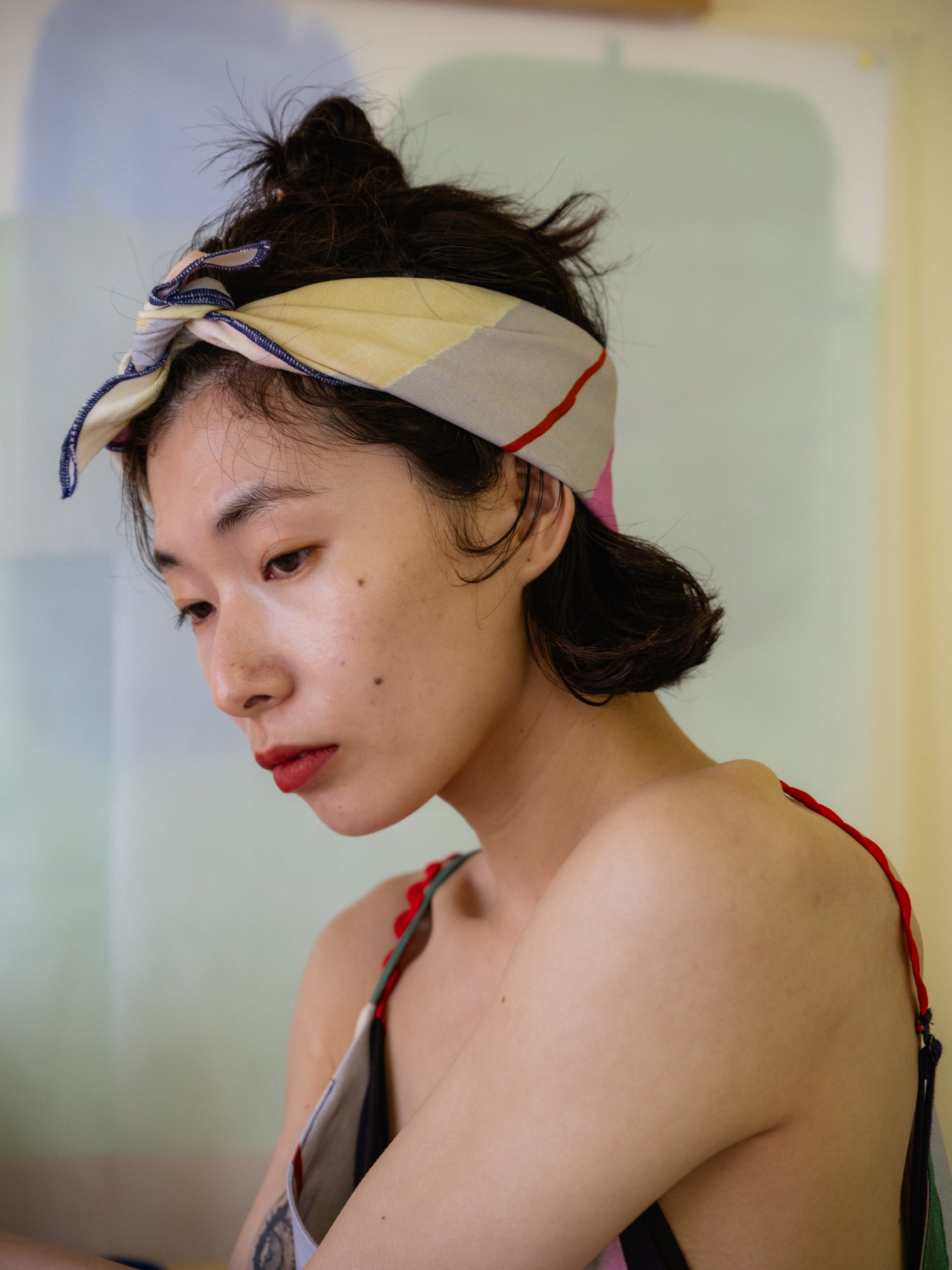 知性のストライプメッシュフーディー – pamm.officialstore
