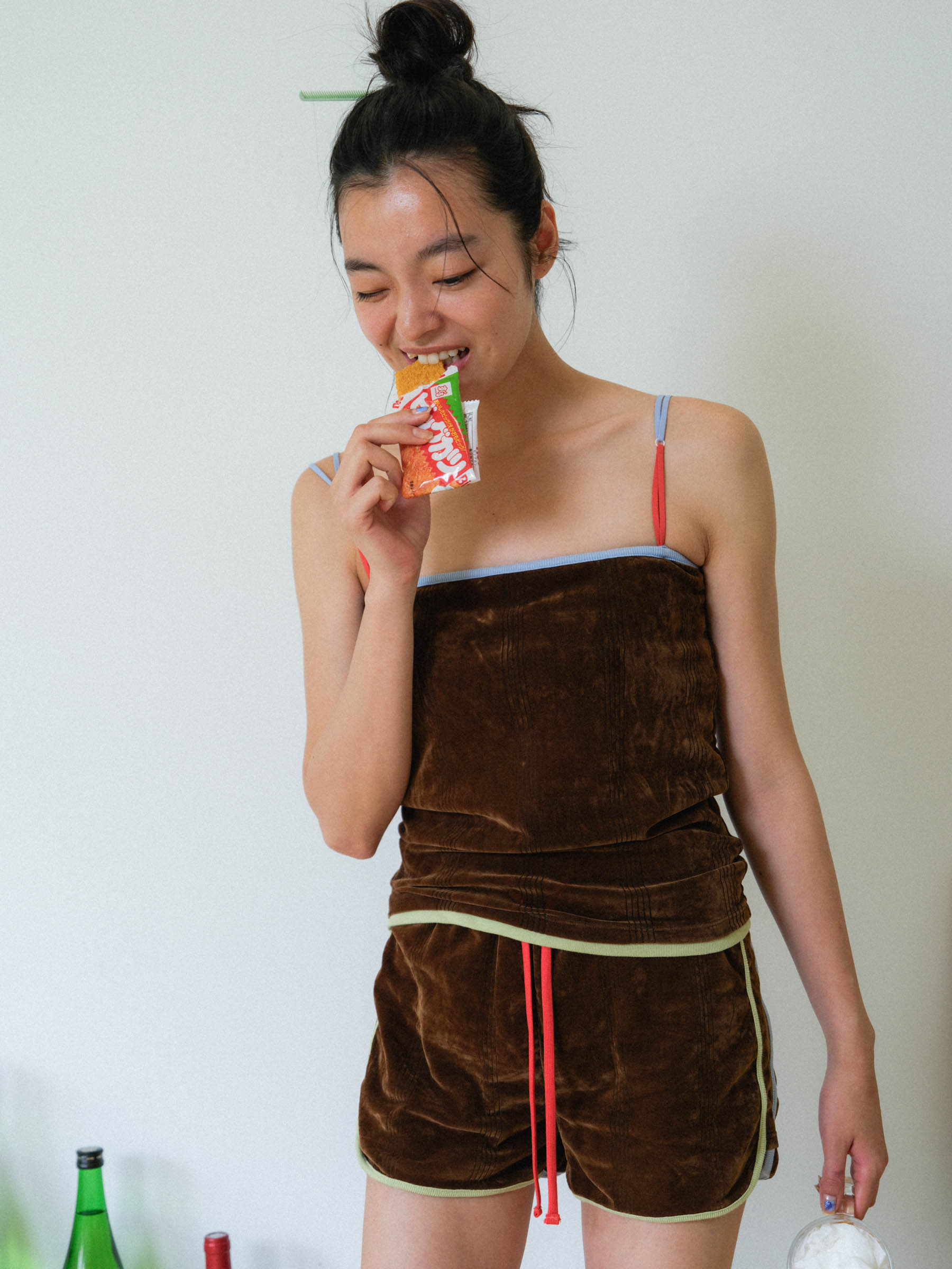 【PAMM】シアーベロアチューブトップ&ショートパンツセット(定価約2万) Robert.P.Miller for PAMM＞ 日々のシアーベロアショートパンツ – pamm