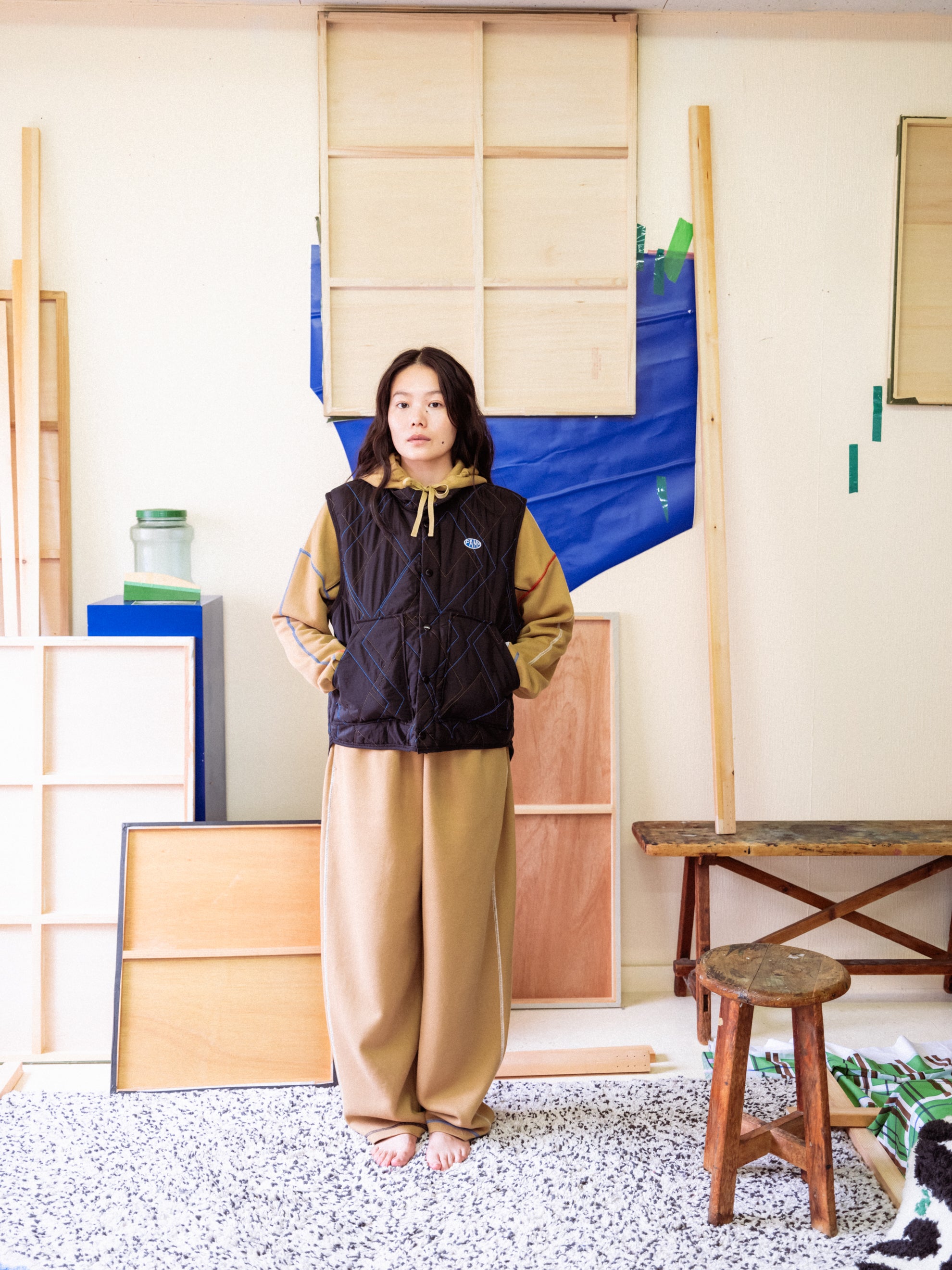 【試着のみ】極美品　PAMM 肌色のワークジャンプスーツ　オールインワン 肌色のワークジャンプスーツ – pamm.officialstore