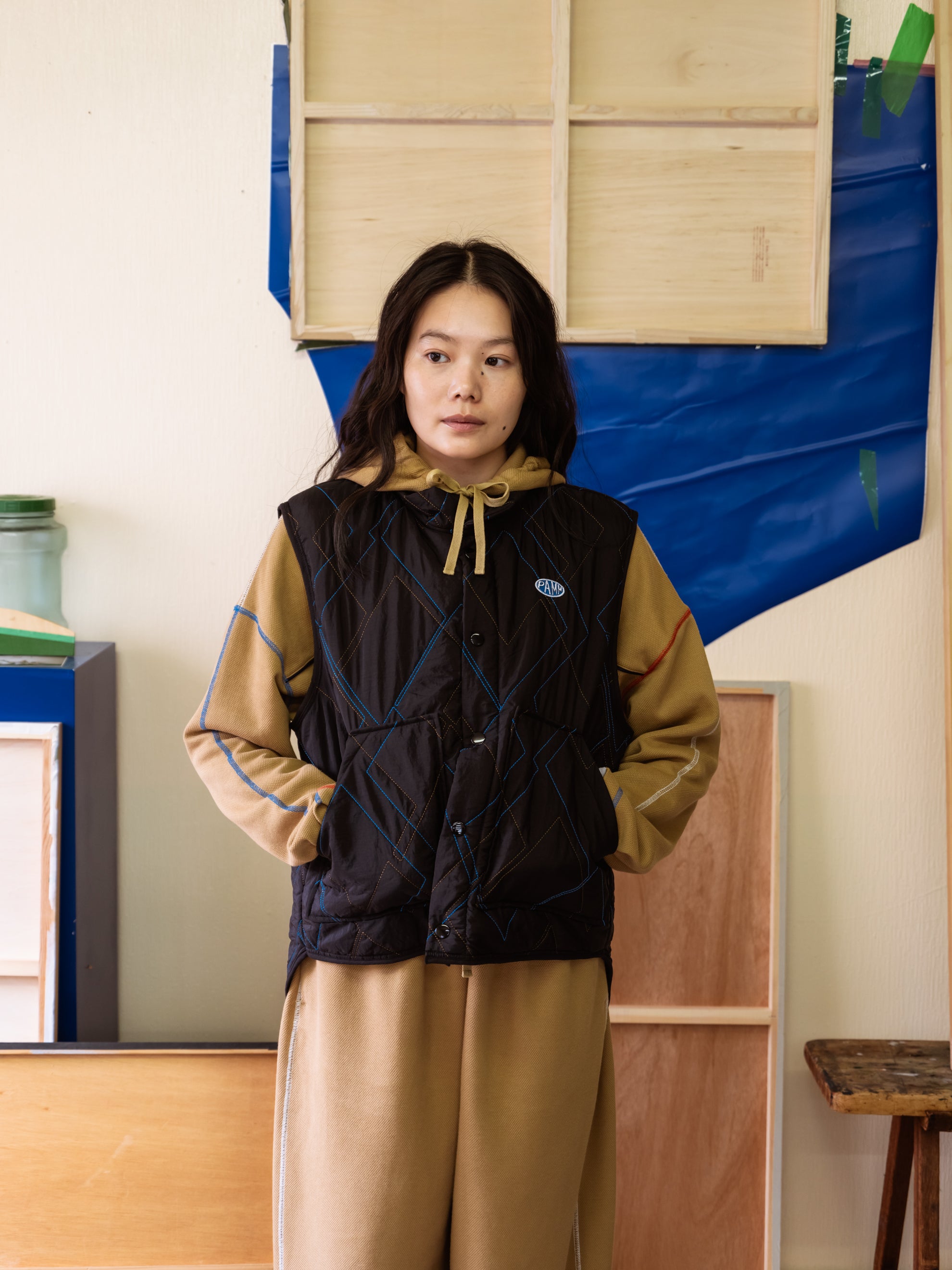 PAMM 時計じかけのアーガイルキルティングベスト 時計じかけのアーガイルキルティングベスト – pamm.officialstore