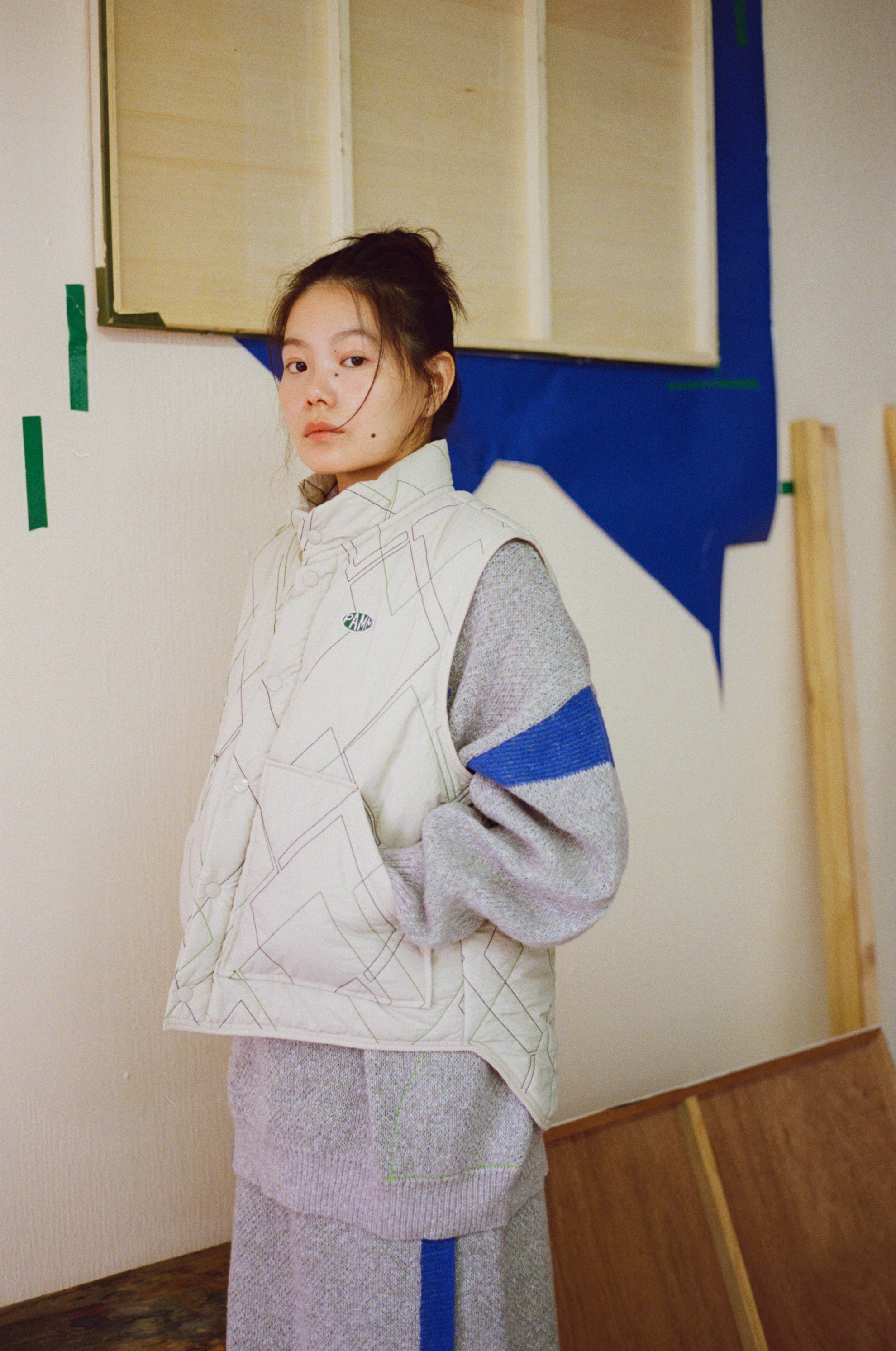 時計じかけのアーガイルキルティングベスト – pamm.officialstore