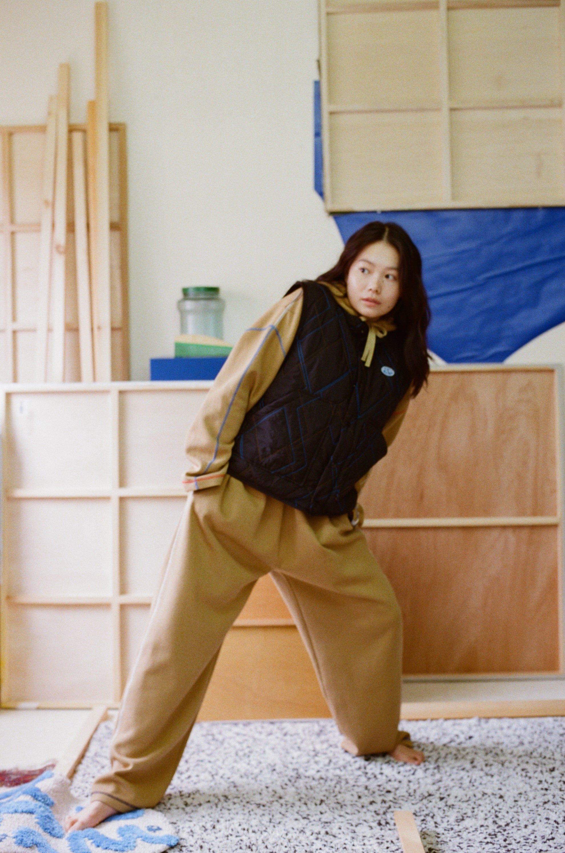 時計じかけのアーガイルキルティングベスト – pamm.officialstore